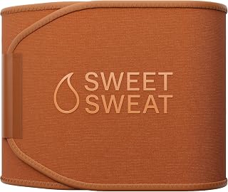 Sweet Sweat Waist Trimmer Toned Series - Premium Sweat Enhancing Fitness Belt for Women & Men - 5 Adjustable Sizes