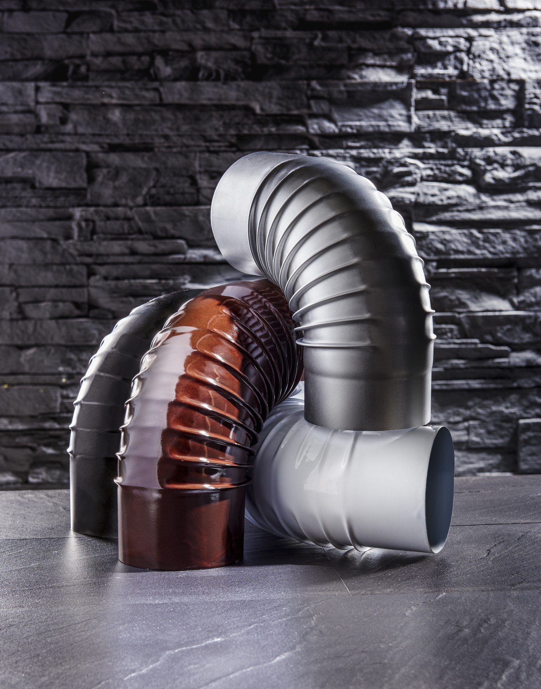 Kamino - Flam – Codo con válvula y puerta para chimenea de leña, Codo para estufa de leña, Codo vitrificado – resistente a altas temperaturas – Negro, 150 mm/45°C