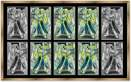 Miniatura 5 de Marco de cómic negro mate para cómics publicado entre 1986 y el día de hoy (marco de madera maciza de cómic de la edad plateada) hecho para exhibir