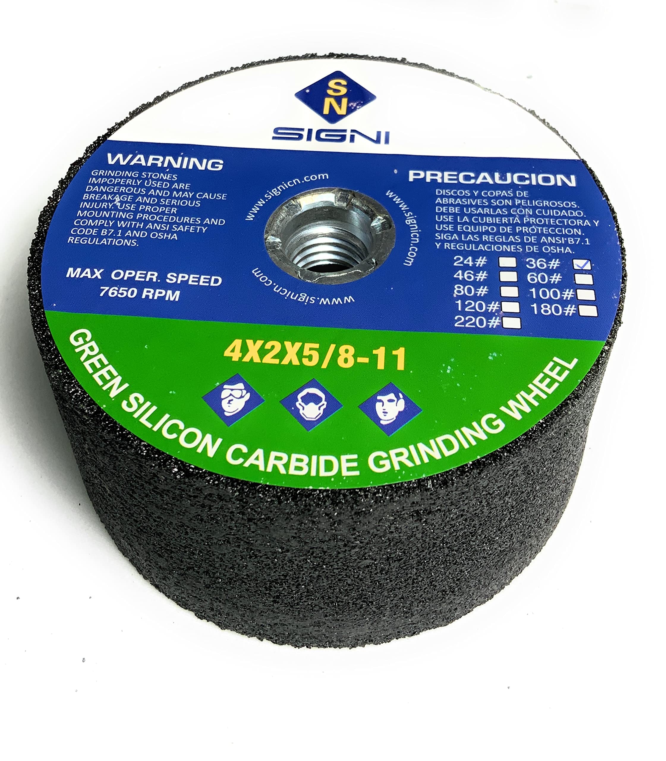 SIGNI 4" Green Grinding Stone - Angle Grinder Abrasive -12 SIGNI 4" Green Grinding Stone - Angle Grinder Abrasive -12