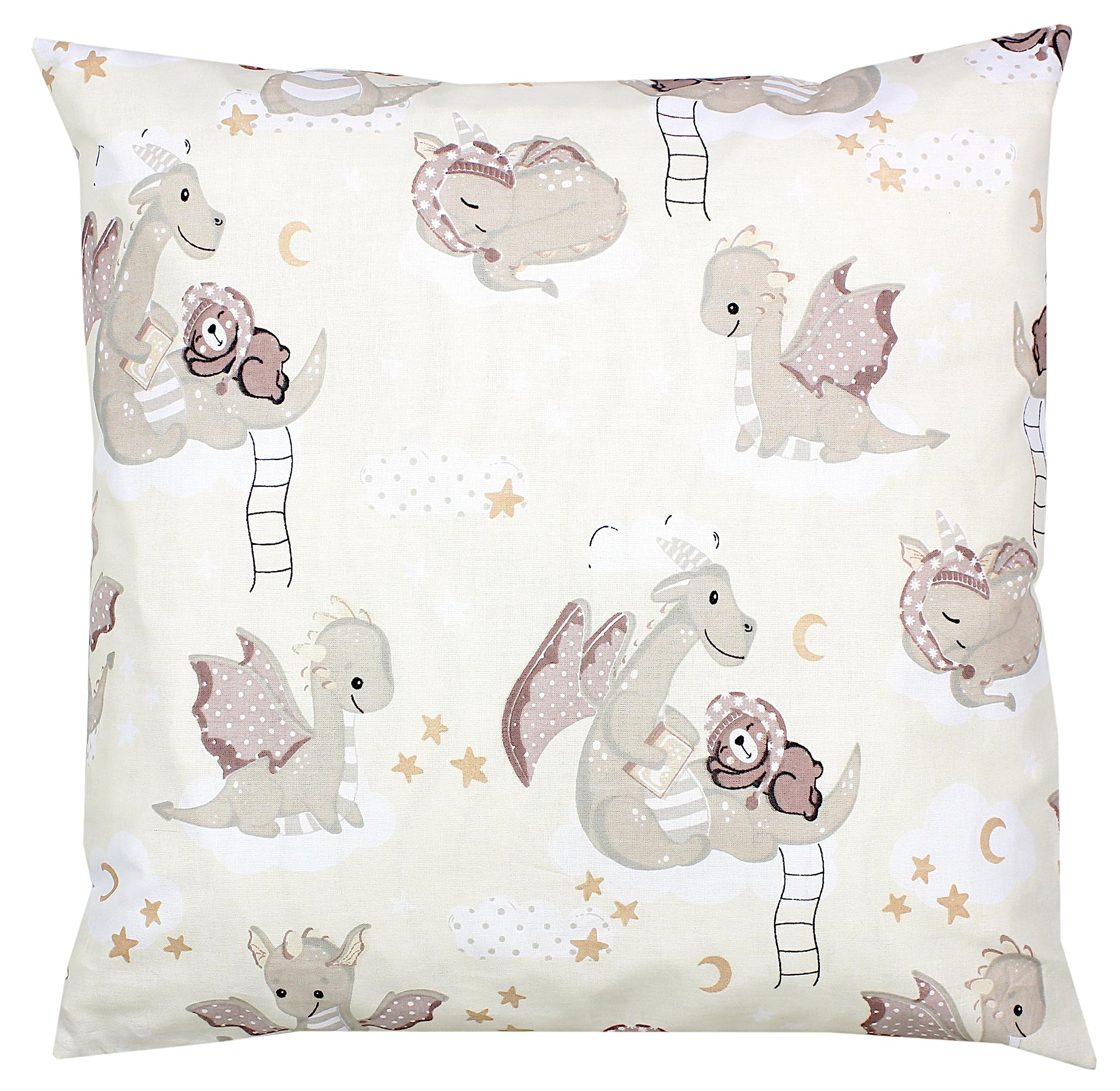TupTam Funda para Cojin con Diseño Decorativo para Niños, Oso Dino Verde Gris, 40 x 80 cm — view 30