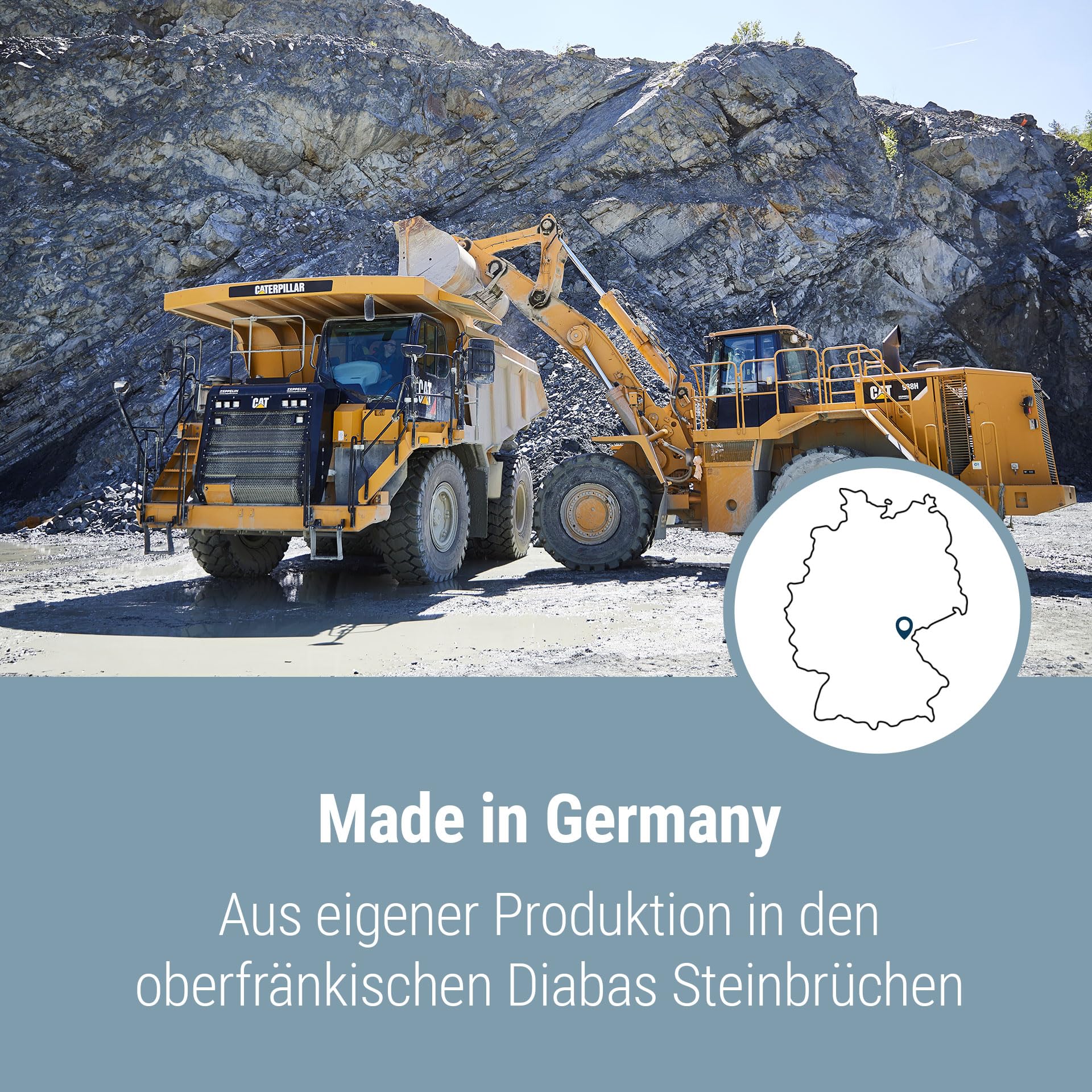 Schicker Mineral Diabas Pflastersplitt grau 2-5 mm 1000 kg Big Bag, Verlegesplitt, stabile, drainagefähige Pflasterbettung, witterungsbeständig, robust, streusalzresistent, geeignet für hohe Belastung
