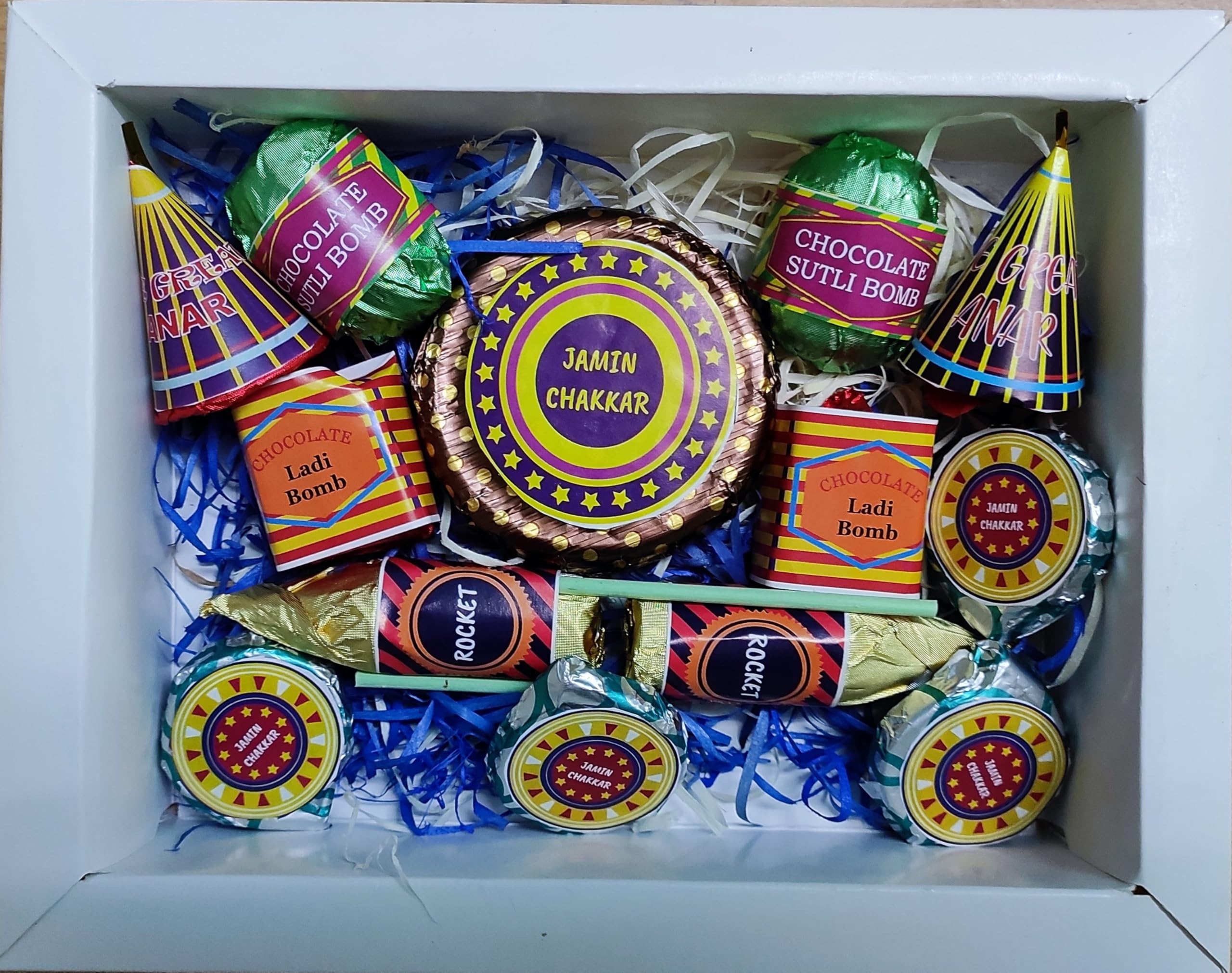 Chocolate Crackers by ChocoBhog- Premium Edible Cracker Firework Chocolate - Surprise Diwali Gift box, homemade.