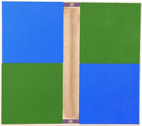 Miniatura 4 de Time-2-Play - Mesa de juego para niños, compatible con ladrillos Lego, madera contrachapada de abedul extra resistente, 35 pulgadas de ancho x 31