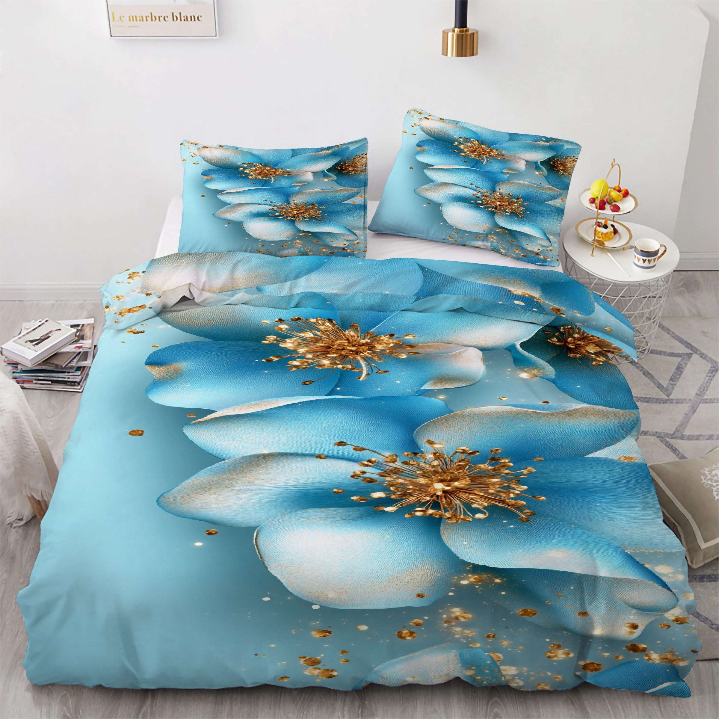 Housse de Couettes 240x260 Facile à Enfiler Grâce à sa Fermeture Éclair