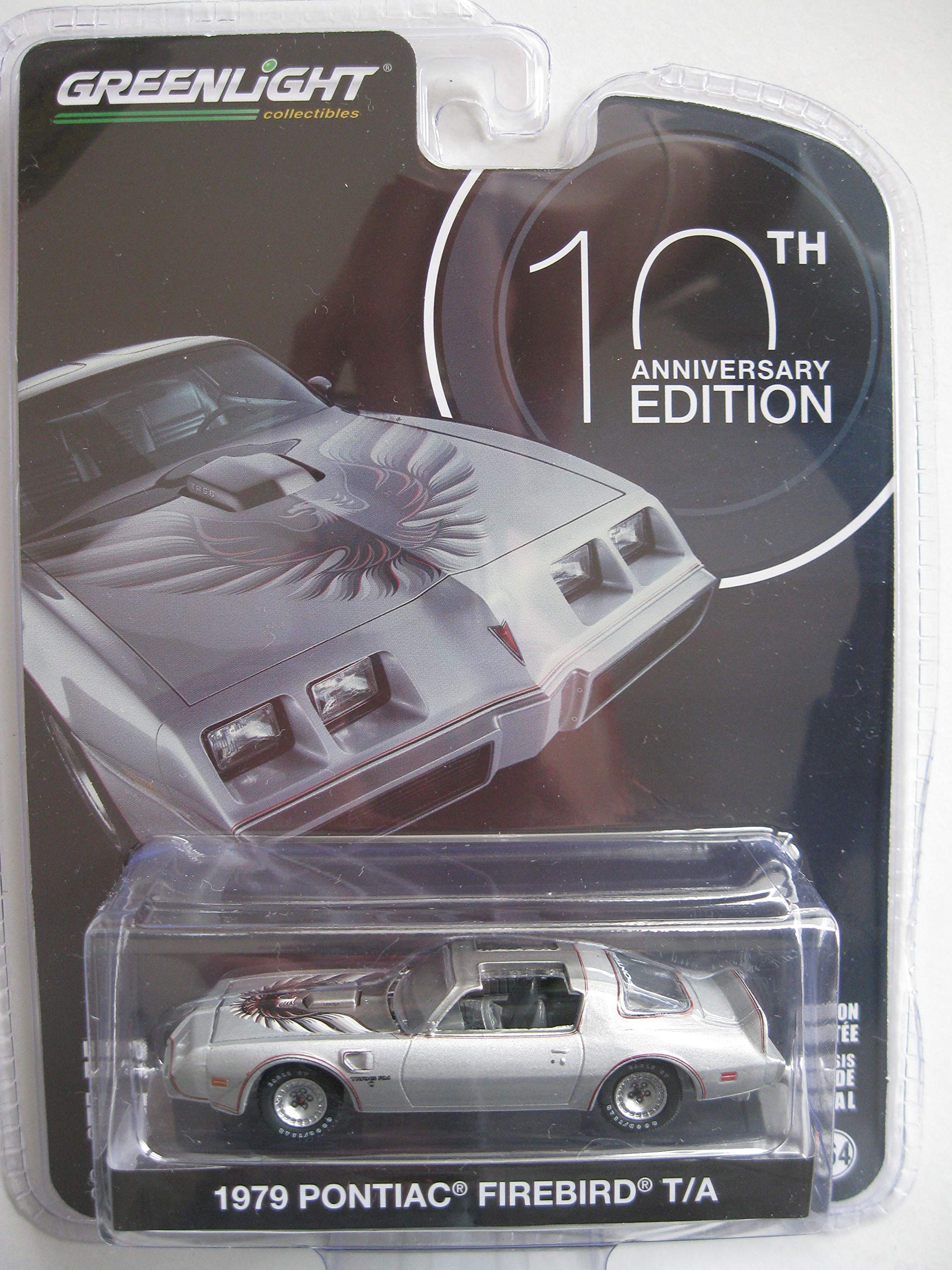1979 Pontiac Firebird Trans Am ミニカー Greenlight 1979 Pontiac Firebird Trans Am 10th Anniversary, Silver