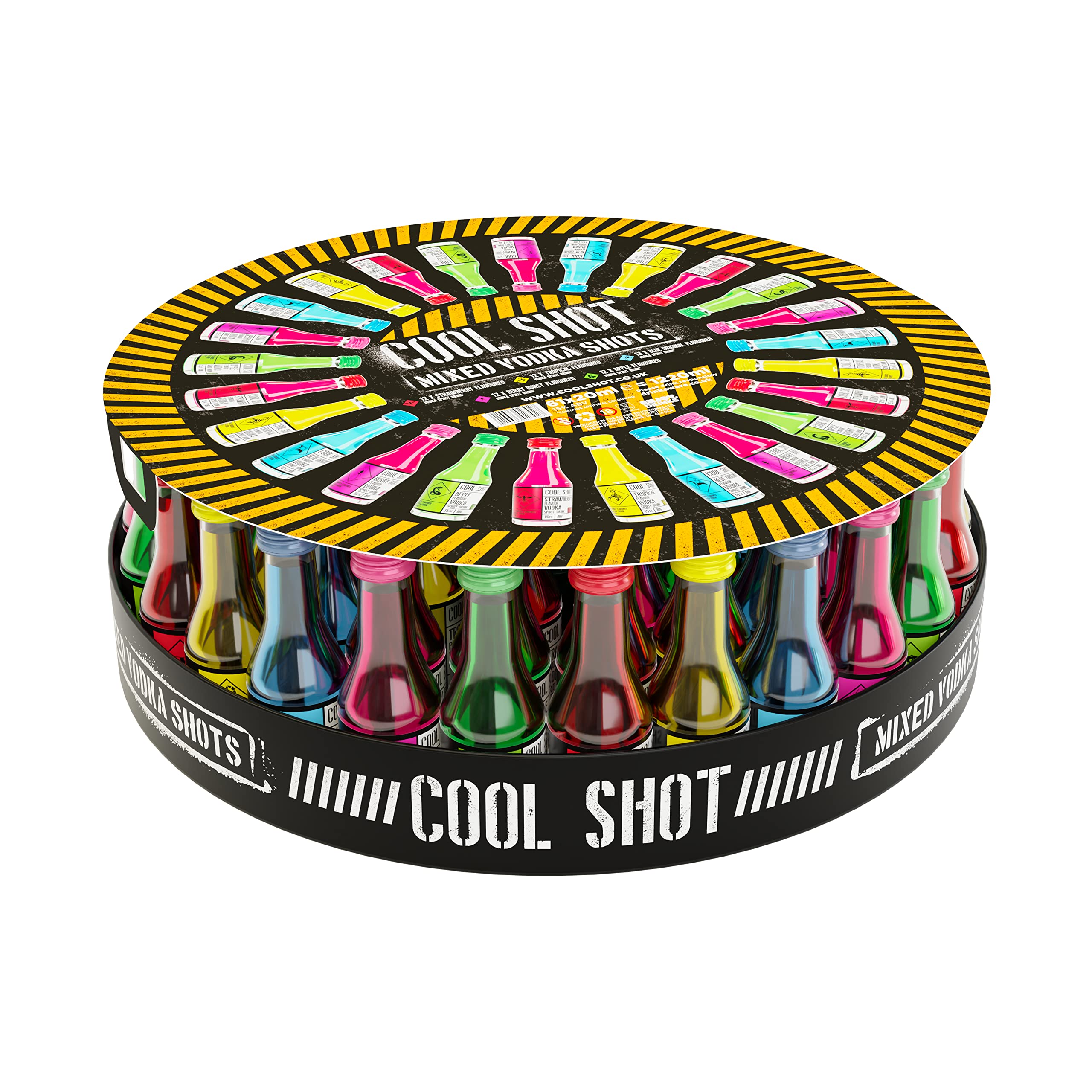 COOL SHOT Carousel 61x20ml | Mixed Vodka Shots | Strawberry