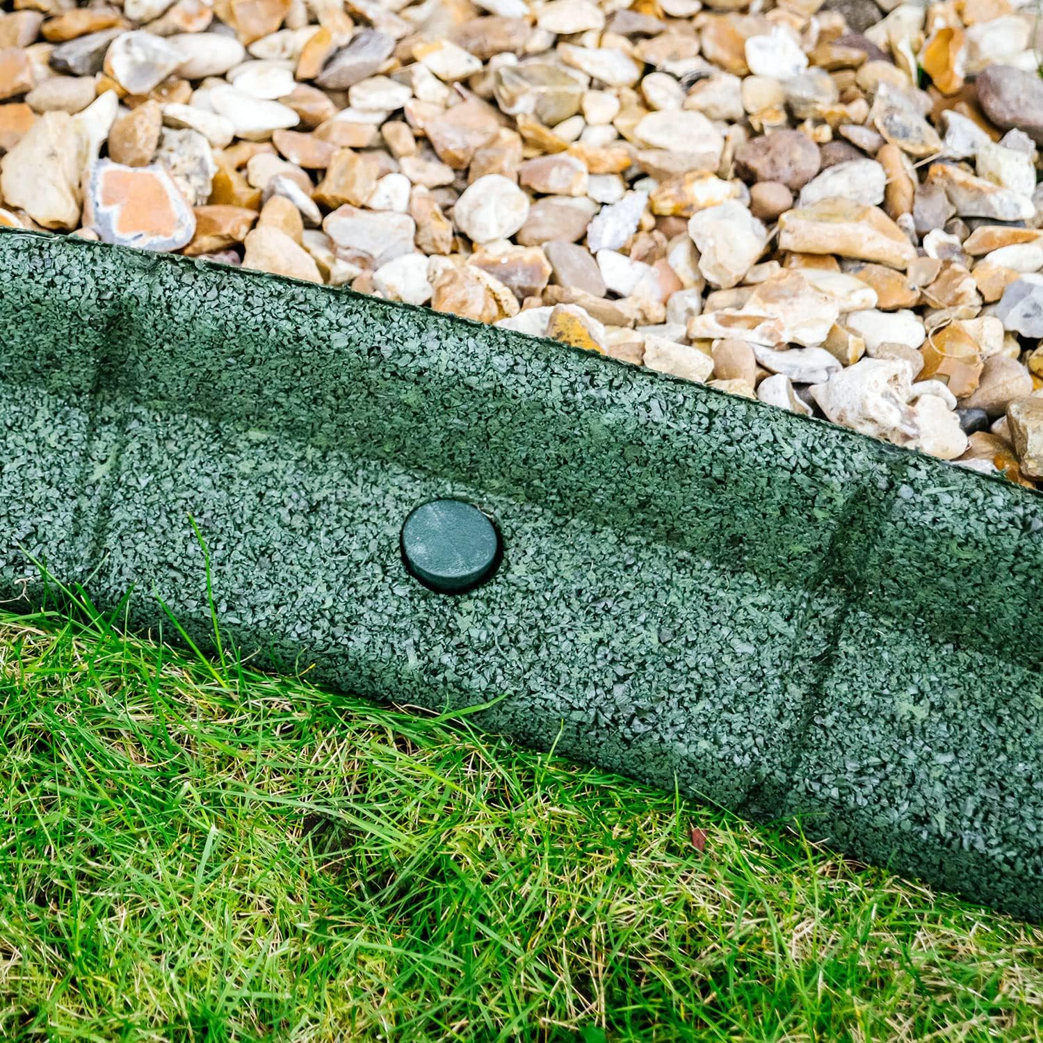 FlexiBorder - Lawn Edging - Flexible Garden Edging Border for Grass Lawns - Pathways - Raised Borders - Artificial Grass - Green - 2 x 1m Lengths