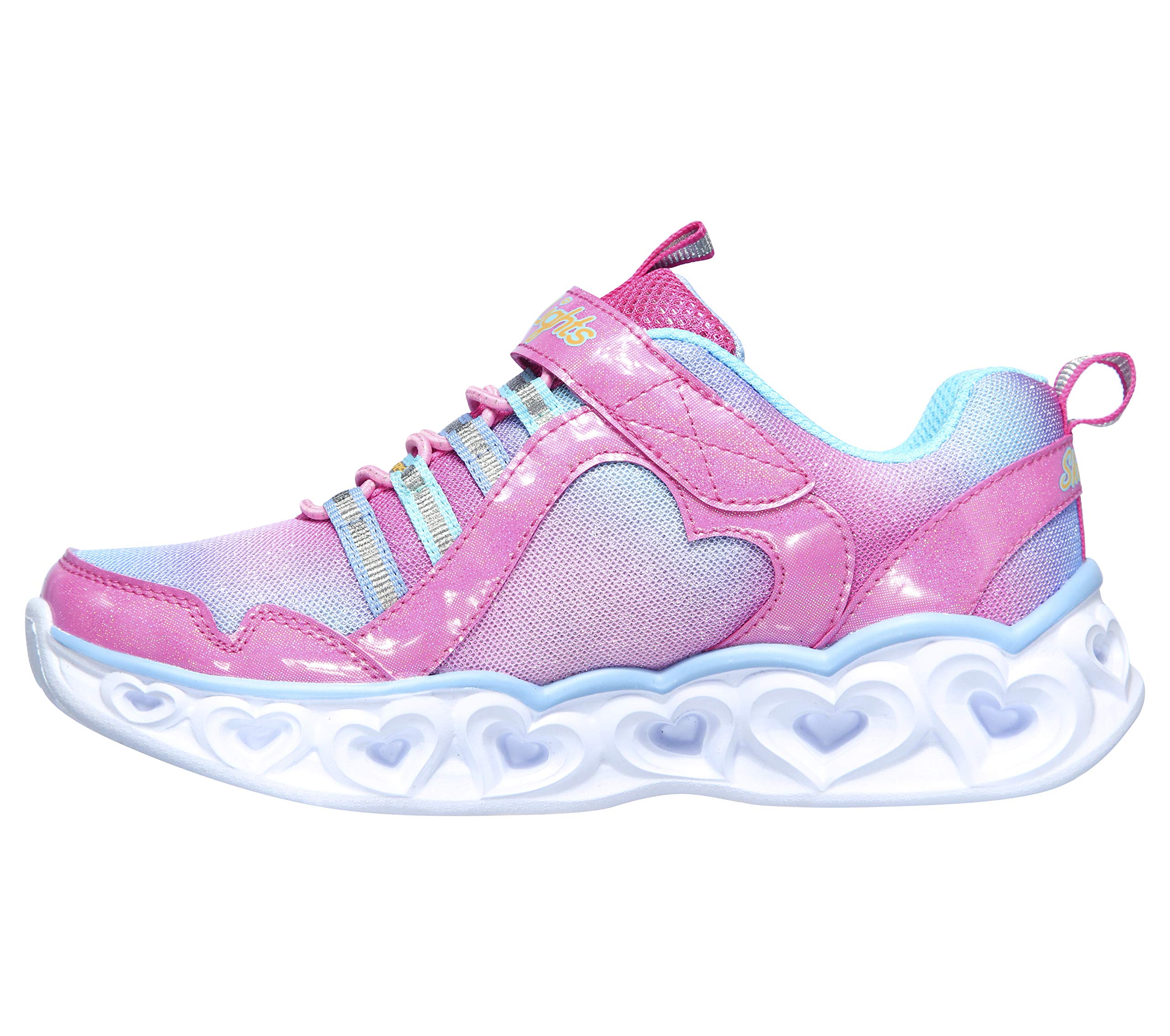 SkechersUnisex-Child Heart Lights-Rainbow Lux Sneaker