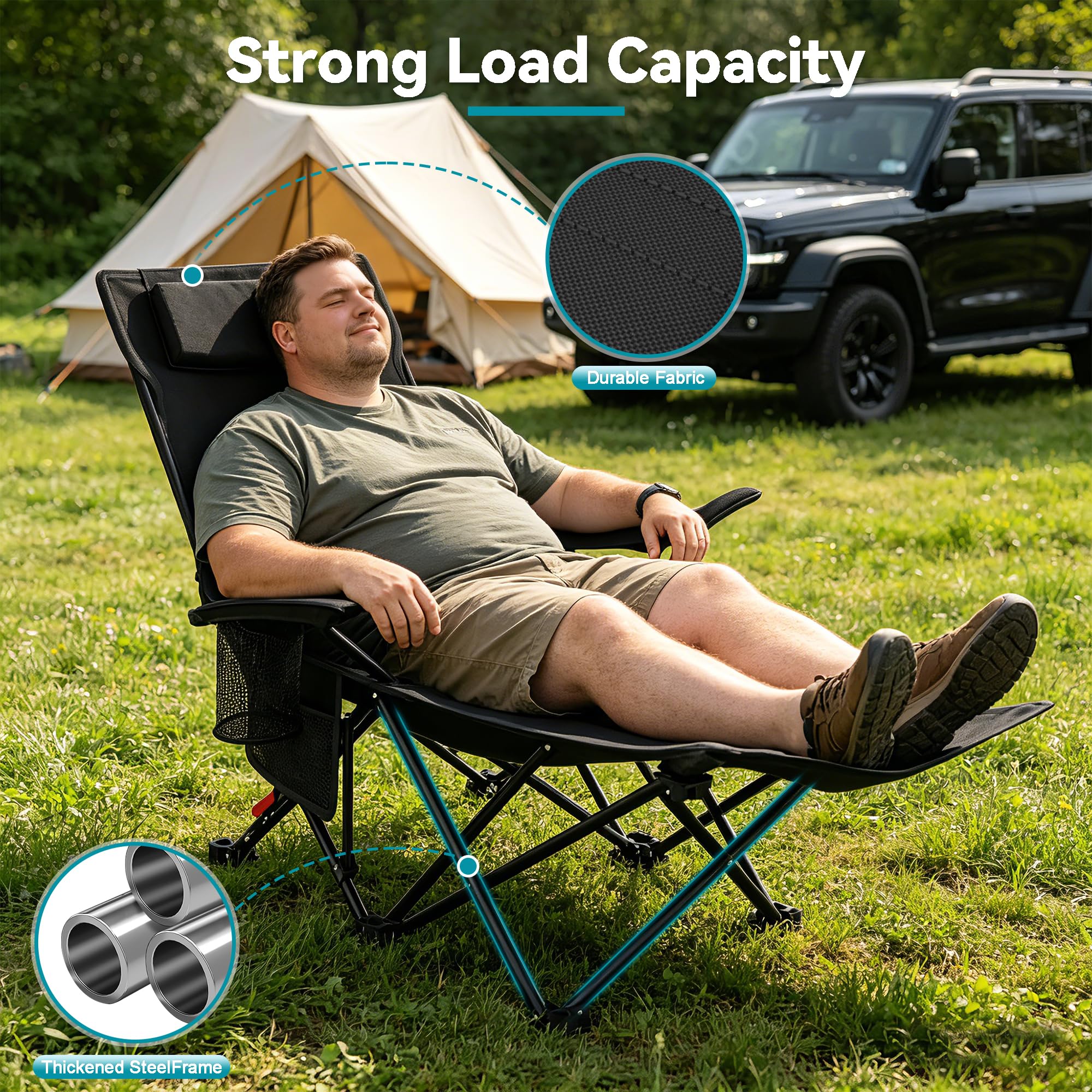 campingstuhl faltbar mit fußteil KaO0YaN Fußstütze, Strandstuhl mit 4-Fach Verstellbarer Rückenlehne, Liegestuhl Klappstuhl Tragetasche und Getränkehalter, Outdoor Relaxsessel Campingstühle 150 kg (Schwarz) Sonstiges BMW R100 R80 R65 quickfilter_waterproof Farbe:silber (dunkel - silber - schwarz)