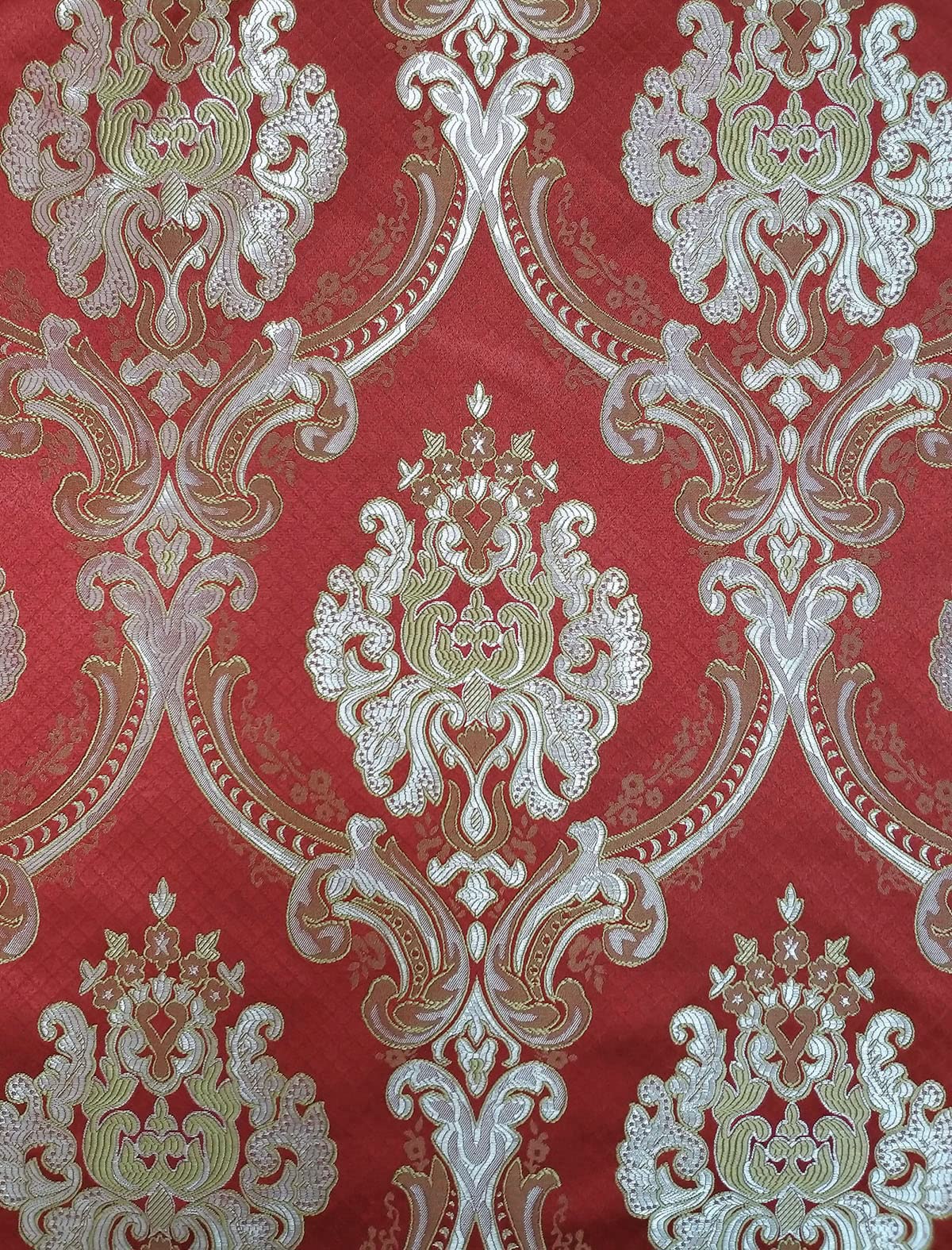 GOHD Luxe Love. Cortina Jacquard para Ventana con Cenefa de Lujo adjunta, Juego de 2 Piezas (Vino, 137 cm de Ancho x 244 cm de caída con Cenefa de 45 cm x 2 Piezas)