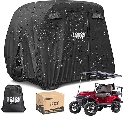 Yamaha 10L0L - Funda impermeable universal para 2 pasajeros, compatible con Yamaha, Club Car, EZGO, carritos de golf de 4 asientos, cubierta