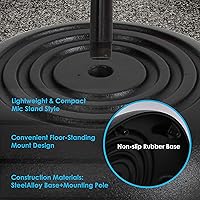 Vista 7 de Pyle Micrófono vocal dinámico profesional, bobina móvil, cardioide dinámico unidireccional de mano con soporte de micrófono, soporte universal