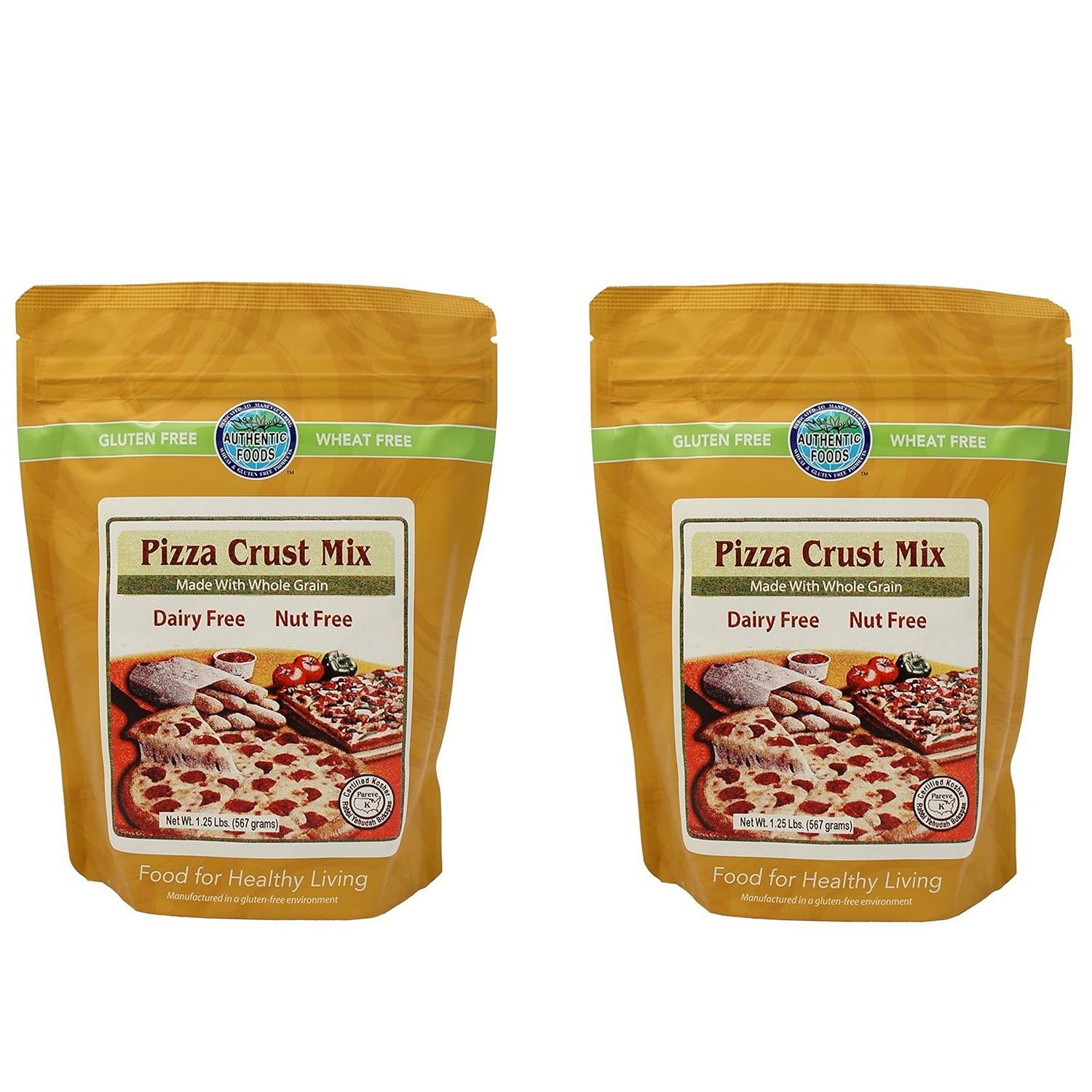 Authentic Foods Gluten Free Pizza Crust Mix 2 Pack