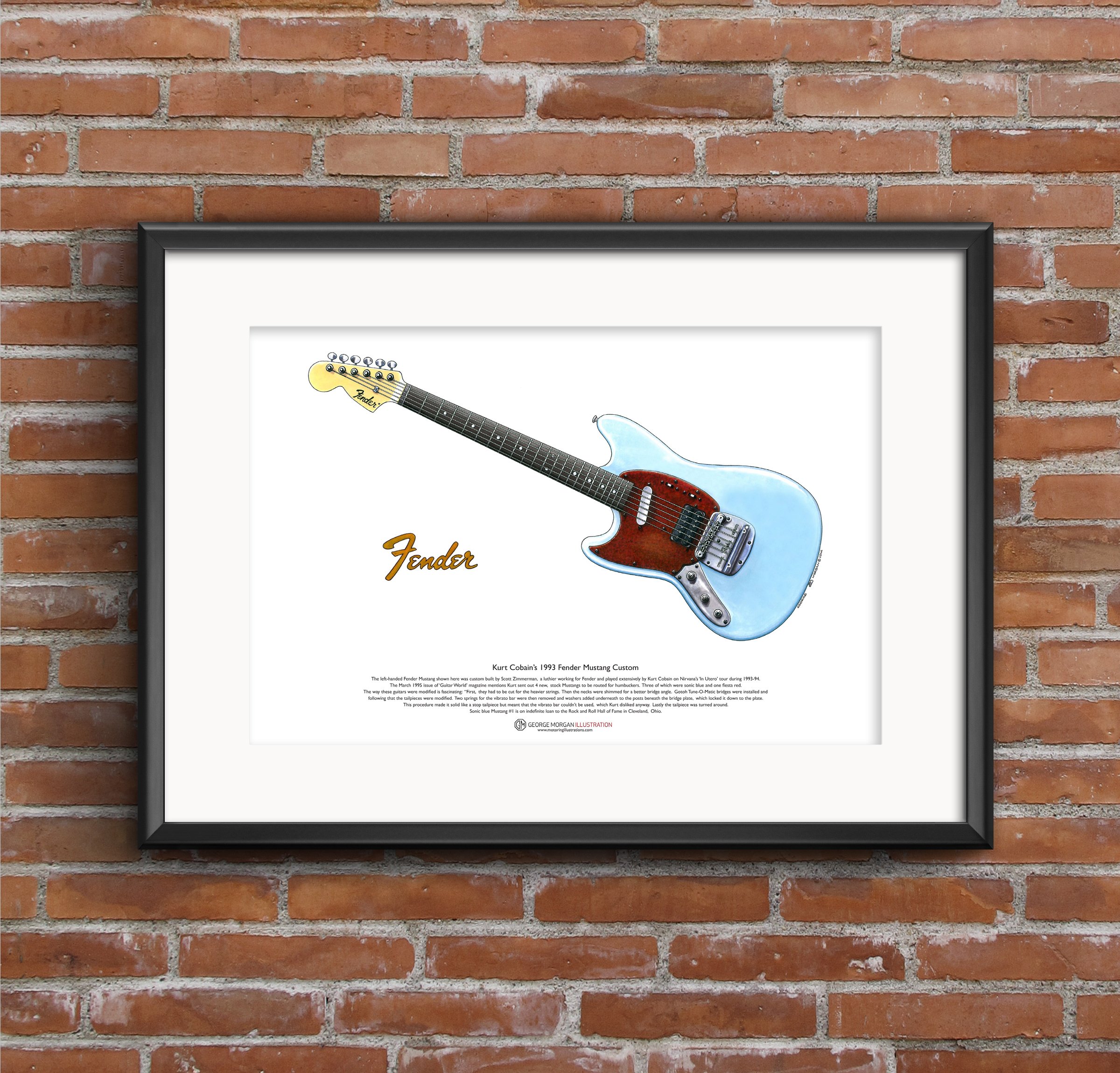  Cobain ポスター ギター Heart Rock Kurt Cobain & Guitar Large Fabric Poster/Flag Wall Art