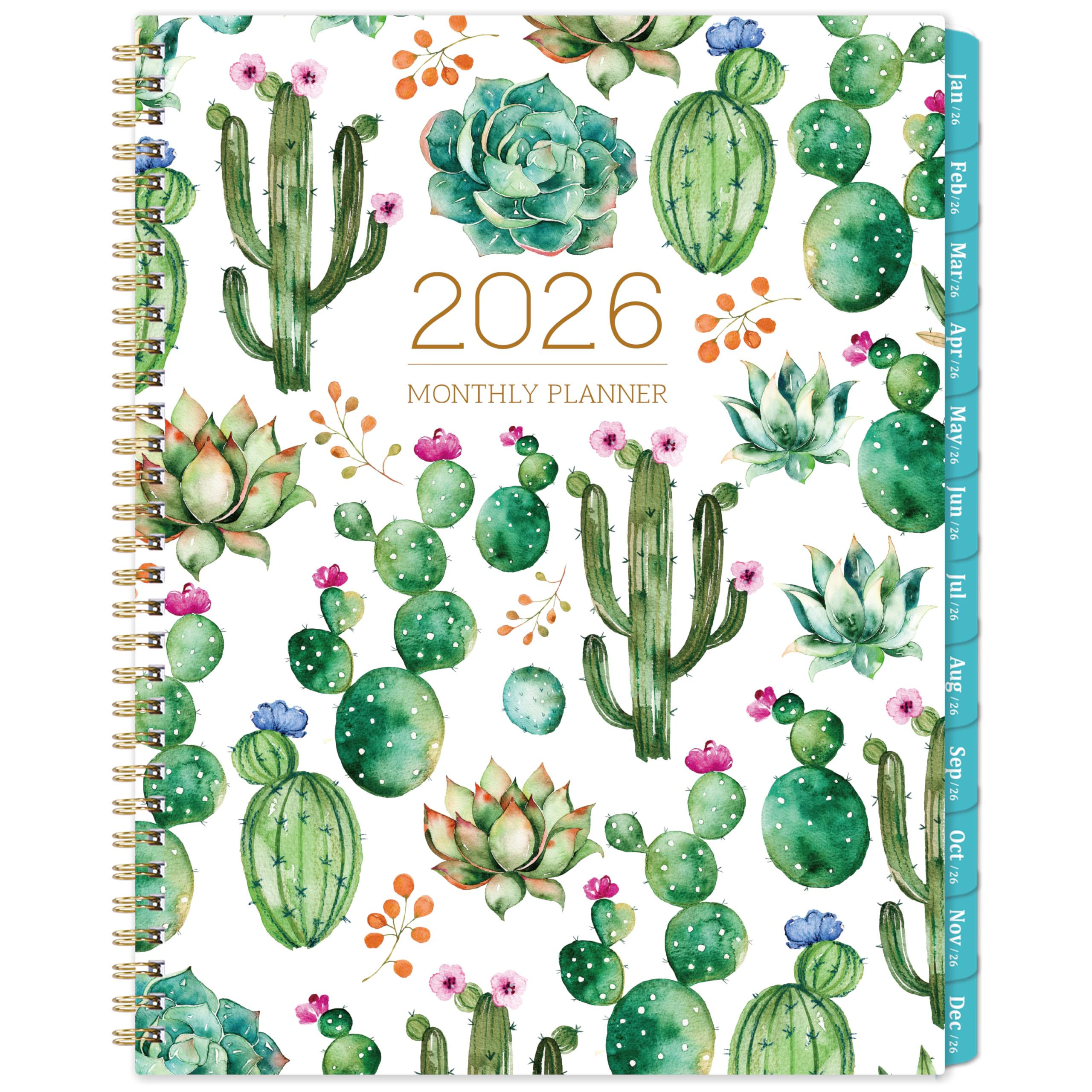 2026 Monthly Planner/Calendar - Monthly Planner 2026, January 2026 - December 2026, 9" x 11", Calendar Planner with Tabs, Note Pages, Holidays, Back Pocket