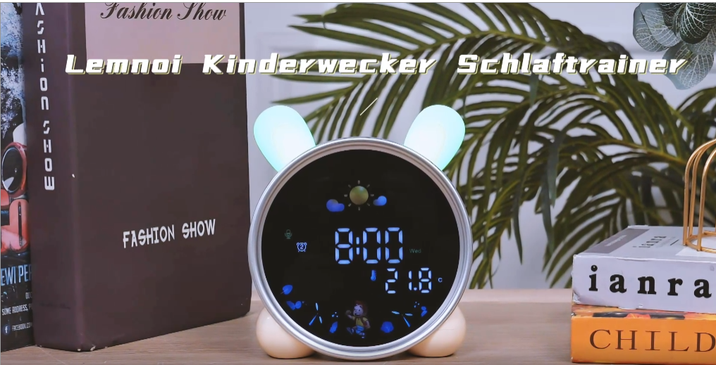 Sleep Clock Kinderwecker Mit Nachtlicht - Wiederaufladbar Mit 6 Weiß Rauschtönen