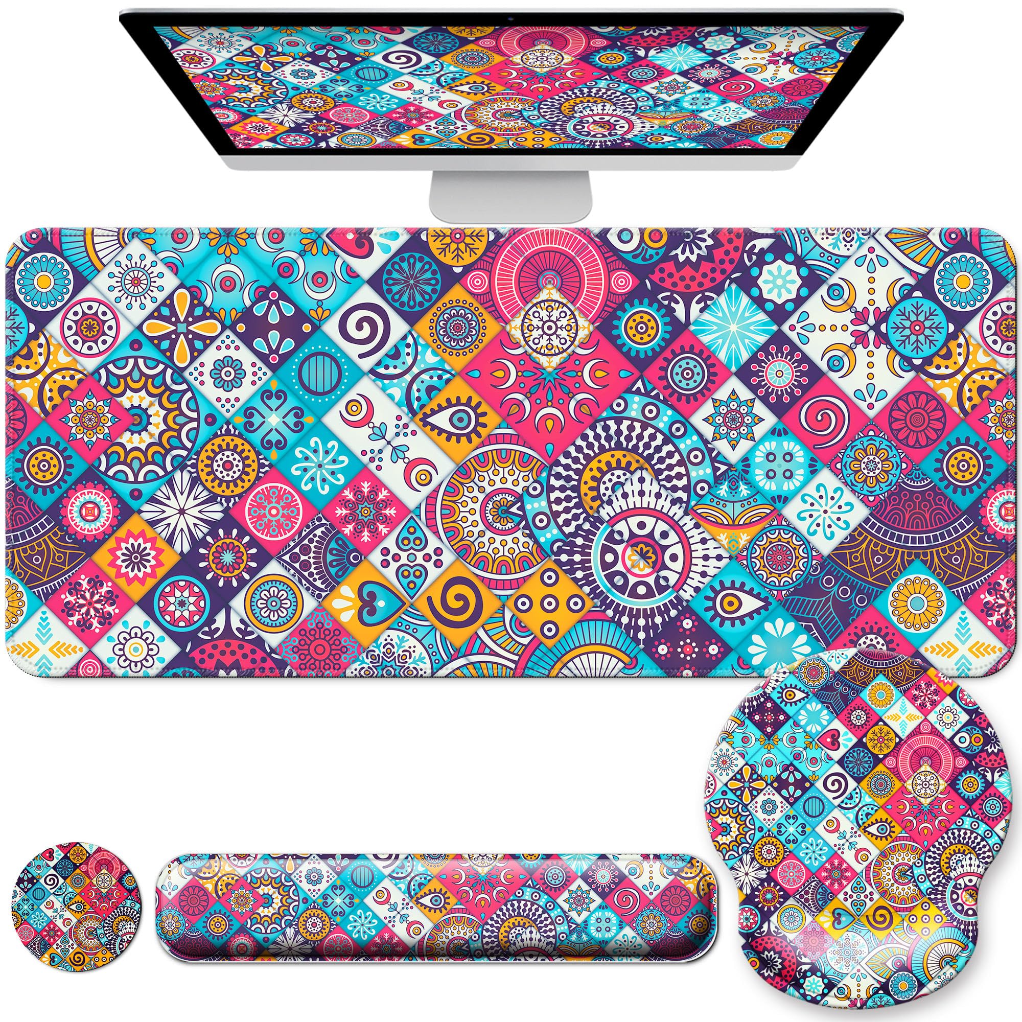 Desk Mat Set with Wrist Rest - Ergonomic Comfort -26
