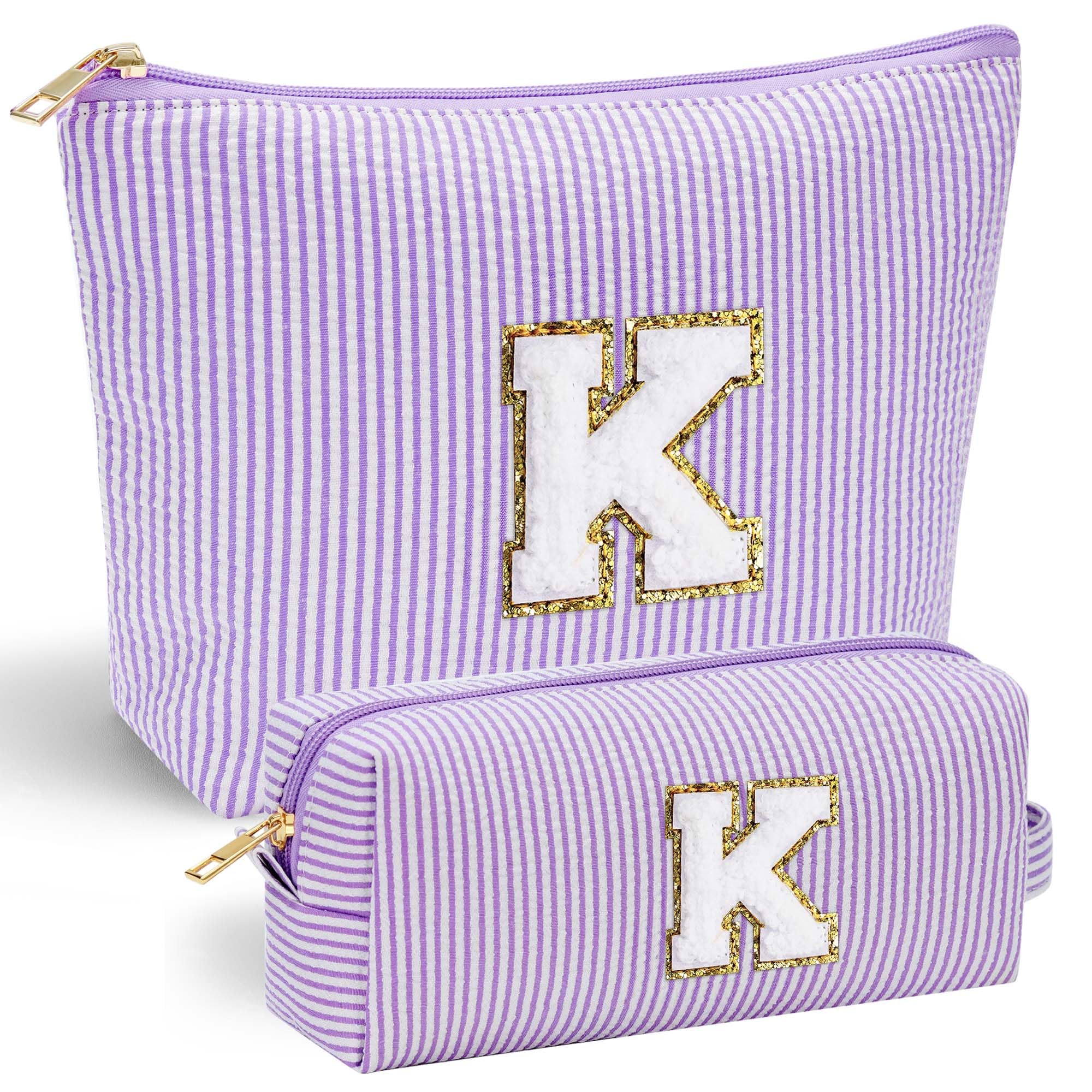 Parima Personalised Gifts for Girls Women - Personalised Make up Bag Initial Make up Bags A Preppy Stuff Birthday Gifts for Women Gift for Girl Womens Girlfriend Teenage Girls Gift Makeup Bag — view 64