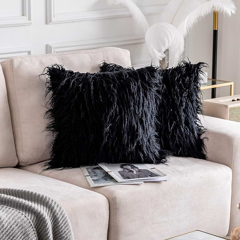 black accent pillows
