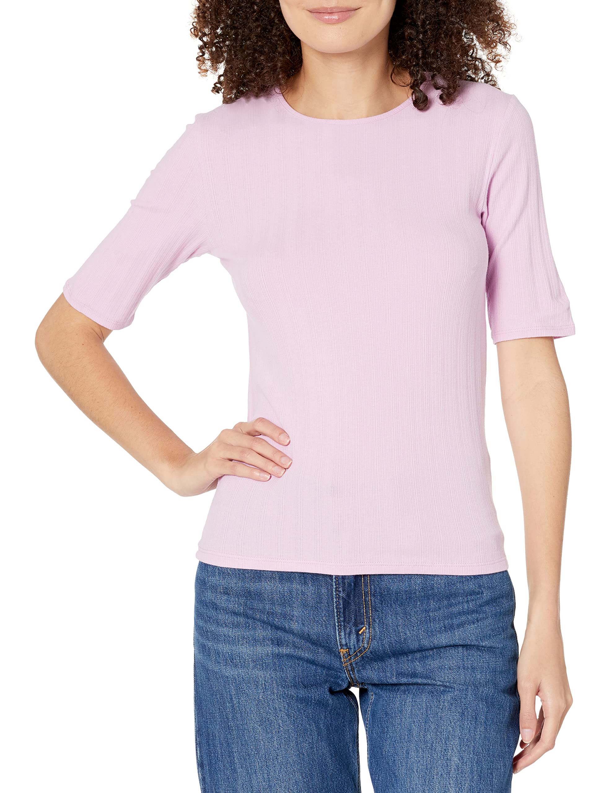 Vince Women's Elbow Sleeve Crew Neck Top