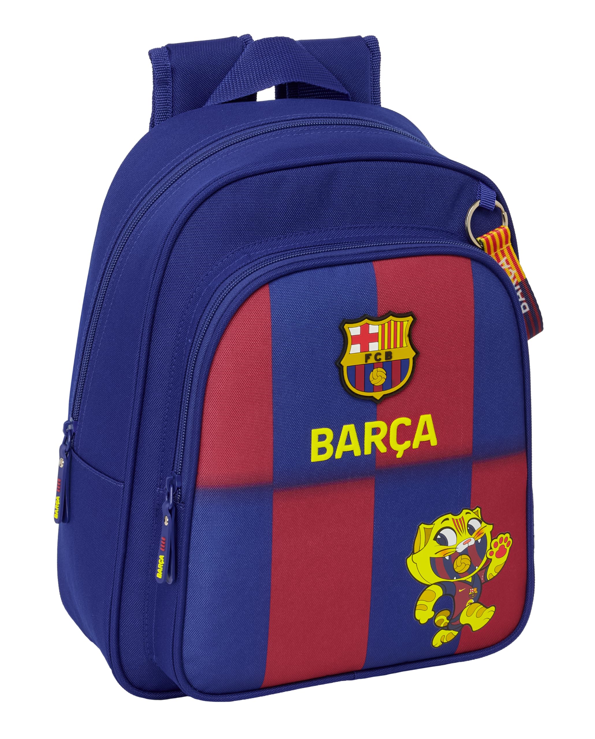 Safta F.C. BARCELONA 1. WYPOSAŻENIE 25/26 - Plecak szkolny dla dzieci w różnym wieku, wygodny i wszechstronny, jakość i wytrzymałość, 27 x 10 x 33 cm, niebieski/bordowy, M, Casual