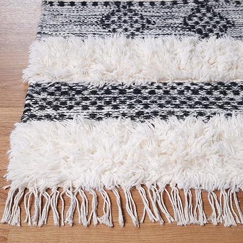 Miniatura 3 de SUPERIOR Alfombra de lana copetuda a mano para interior, decoración geométrica a rayas para comedor, entrada, salóndormitorio, cocina, oficina,