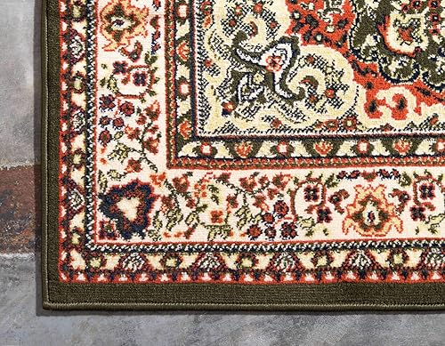 Vista 395 de Unique Loom Reza Collection- Alfombra, Polipropileno, Marrón Marrón/ marfil