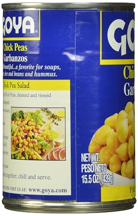 Goya Chick Peas, 6Count, 15.5 Oz