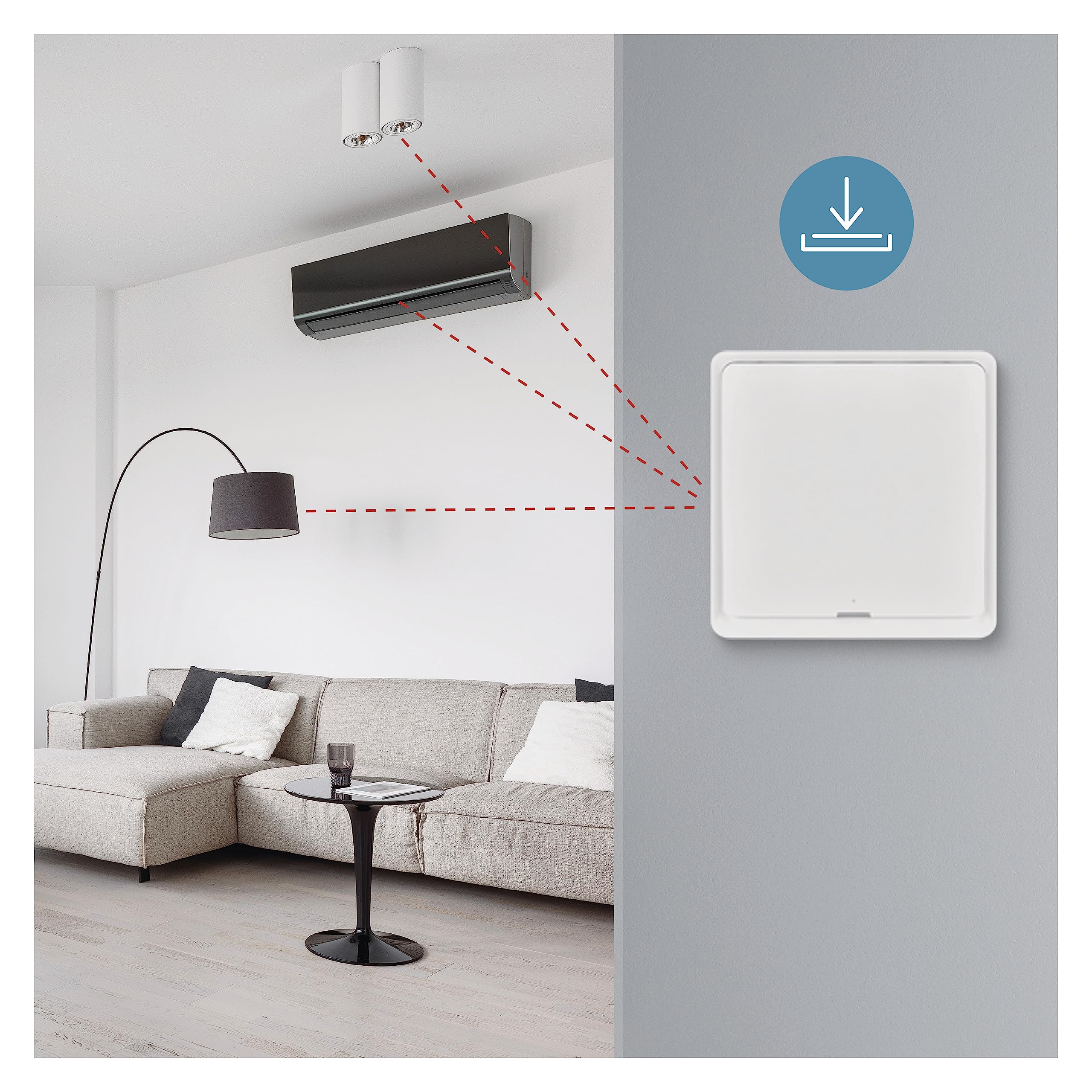 EMOS GoSmart Home przenośny przełącznik sceny z wyświetlaczem LED i aplikacją – ZigBee – zasilanie bateryjne – 1 przycisk, 3 sceny – steruje nieograniczoną liczbą inteligentnych urządzeń lub lamp –