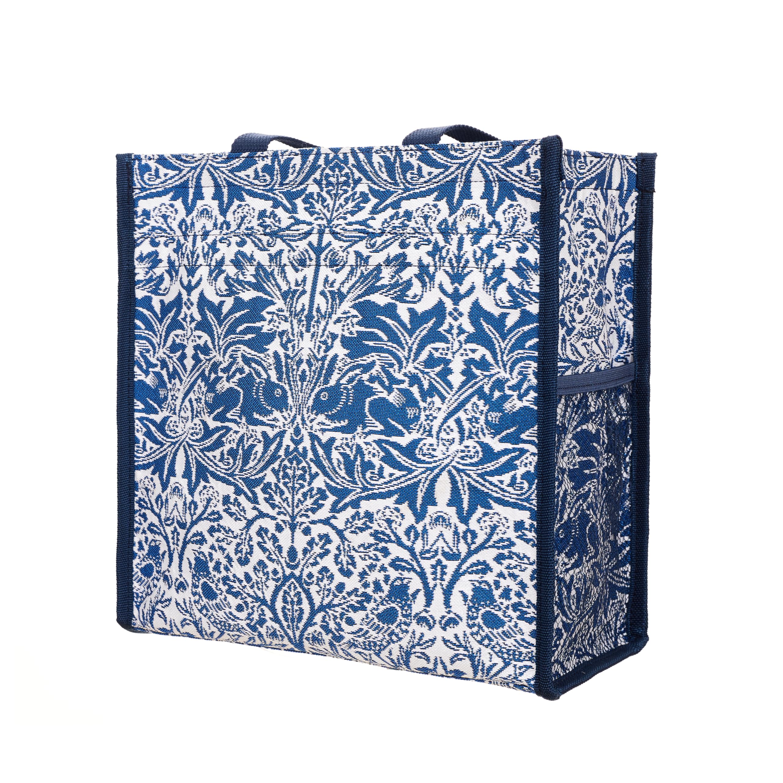 Signare Shopping Tote Bag with Zip, Bottle Pocket, William Morris Rabbit — image 1
