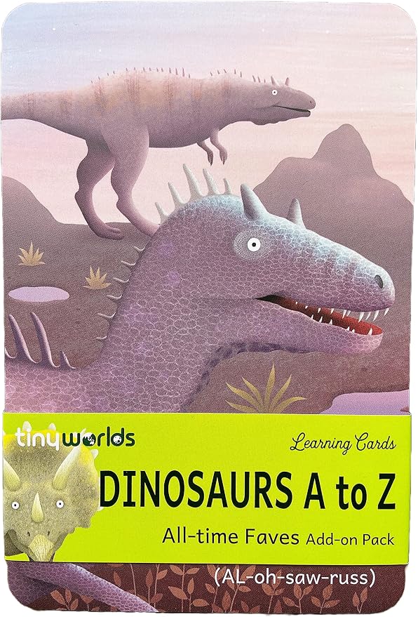 Amazon.com: TINY WORLDS Dinosaurs A to Z Cards: All-time Faves Add-on ...