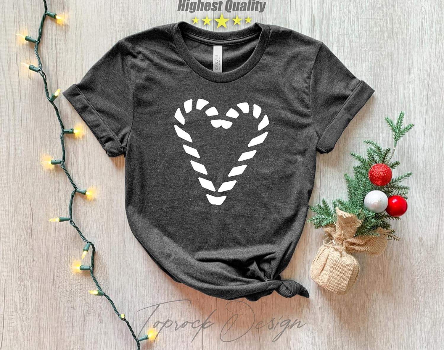 Candy Cane Tees,Gift For Chirtmas, Christmas Shirt, Merry Christmas Shirt, Women's Christmas Shirt,Christmas Shirts,Christmas Tees for Women - Image 4