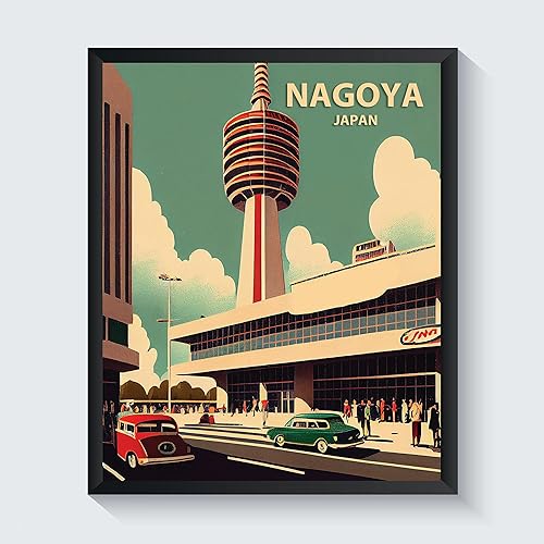 Vista 11 de Póster de impresión artística retro de la ciudad de Tokio, arte de pared de Japón, póster de sala de estar, decoración de pared, paisaje urbano