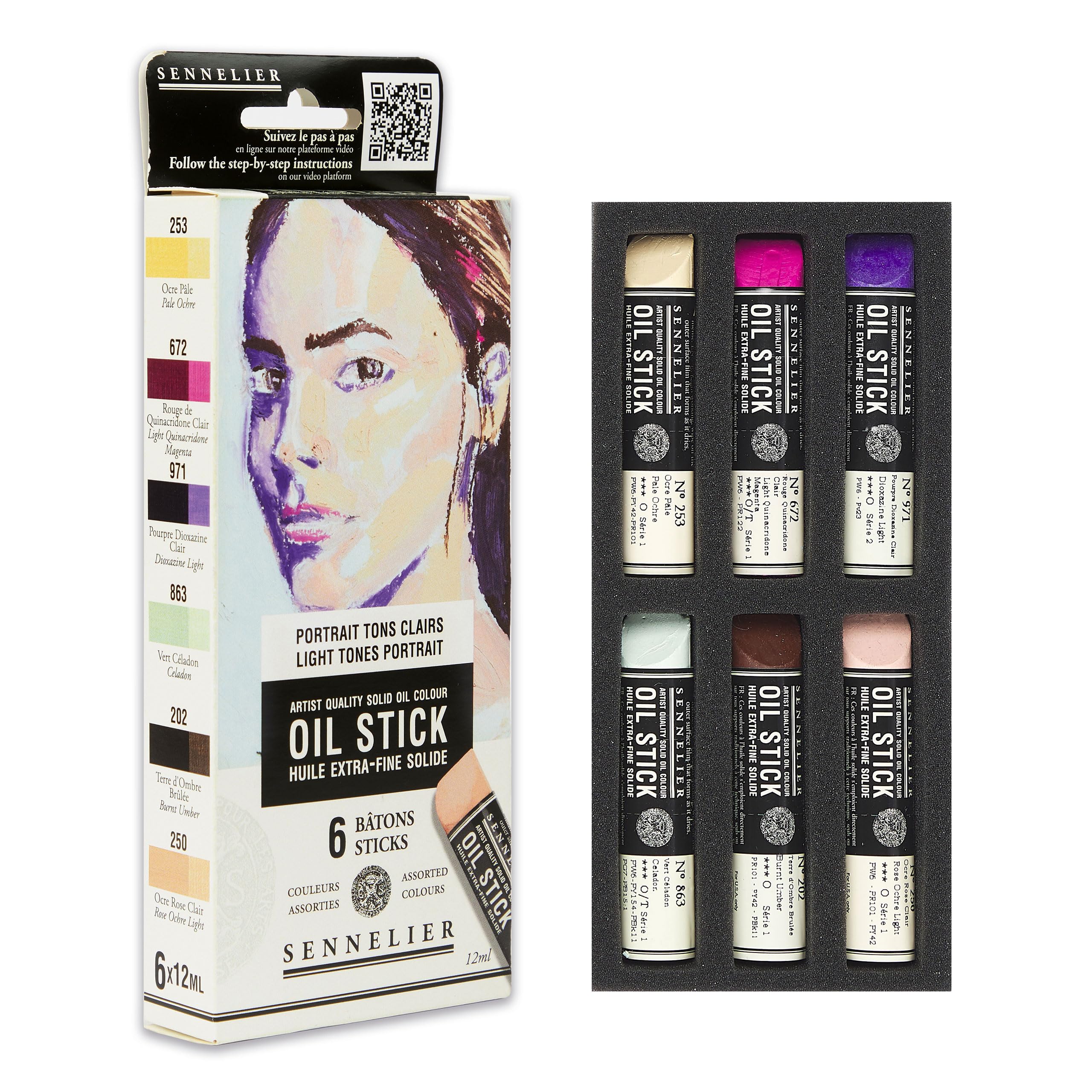 Amazon | SENNELIER ミニオイルスティックセット、ライトトーンポート