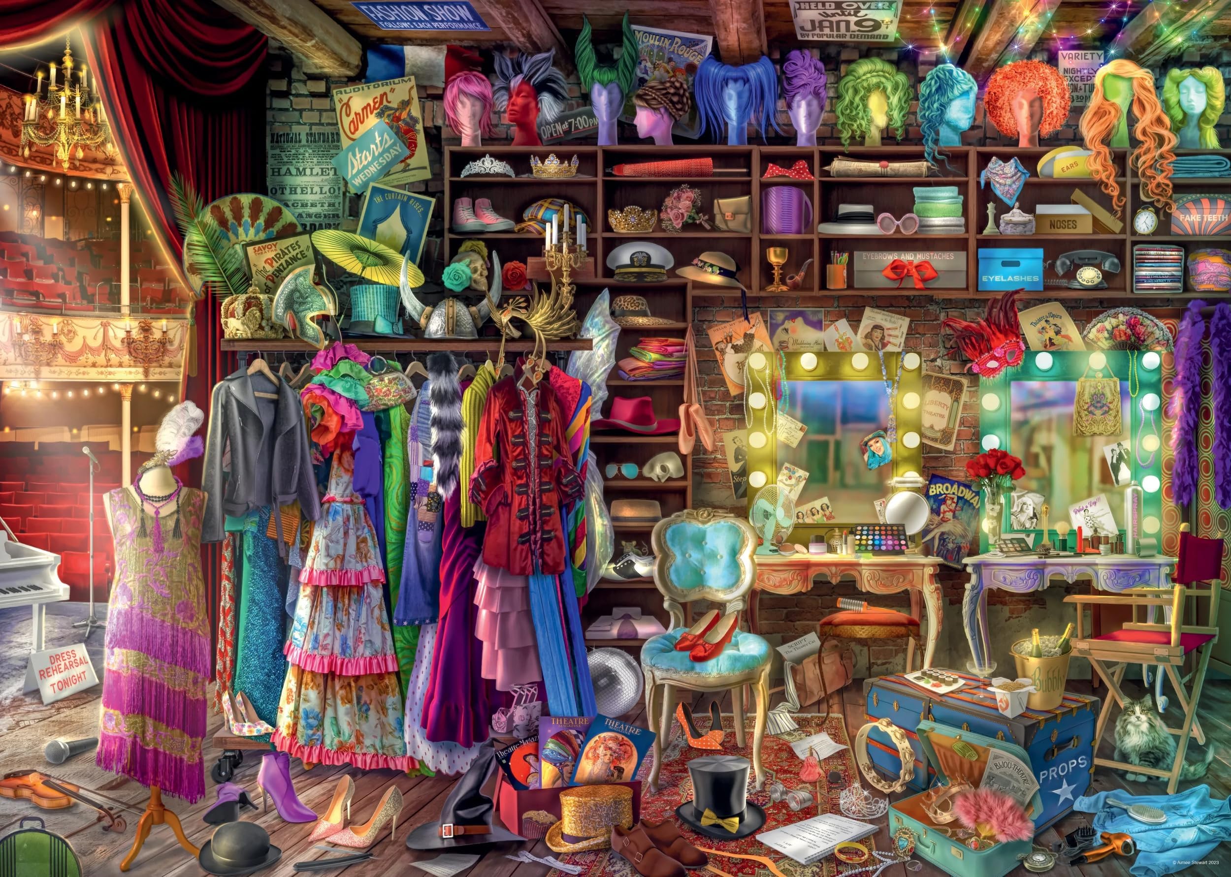 Aimee Stewart Behind The Scenes 1000 Piece Jigsaw Puzzles for Adults and Kids Age 12 Years Up