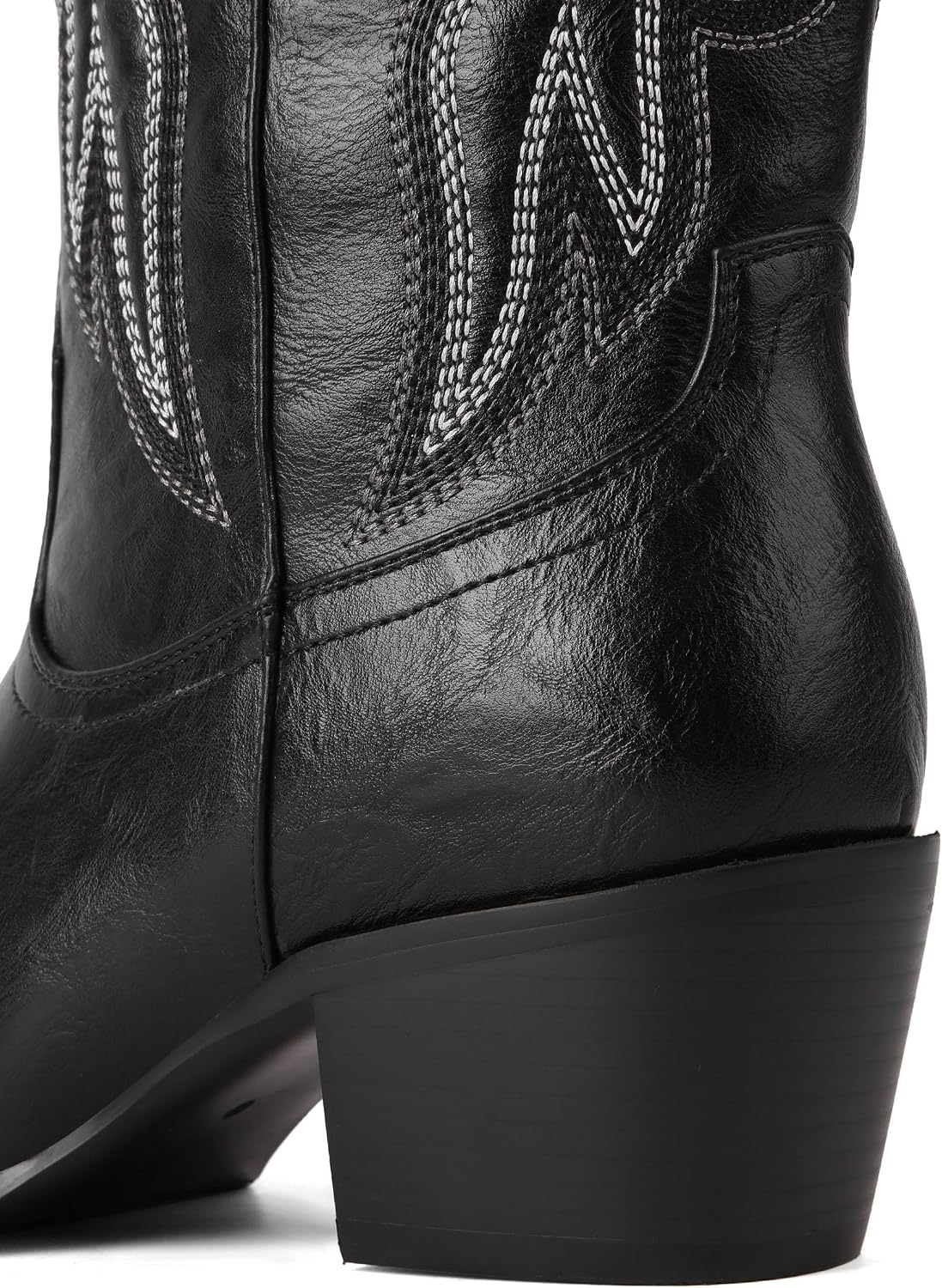 Mid Calf Western Cowgirl Boots for Women 15” Shaft Snip Toe