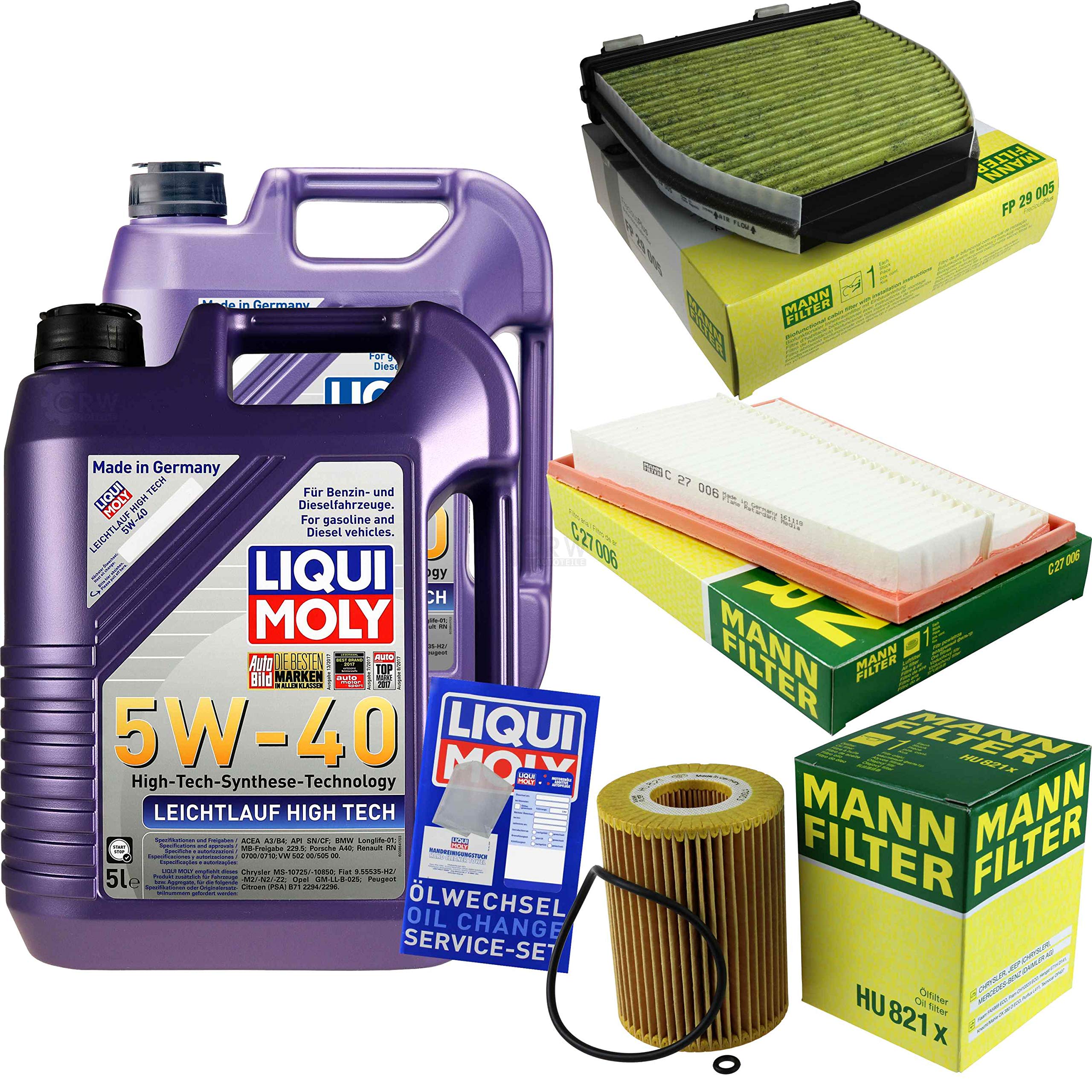 Pacchetto di ispezione 10L LM LL High Tech 5W-40 + pacchetto filtro Uomo Classe C