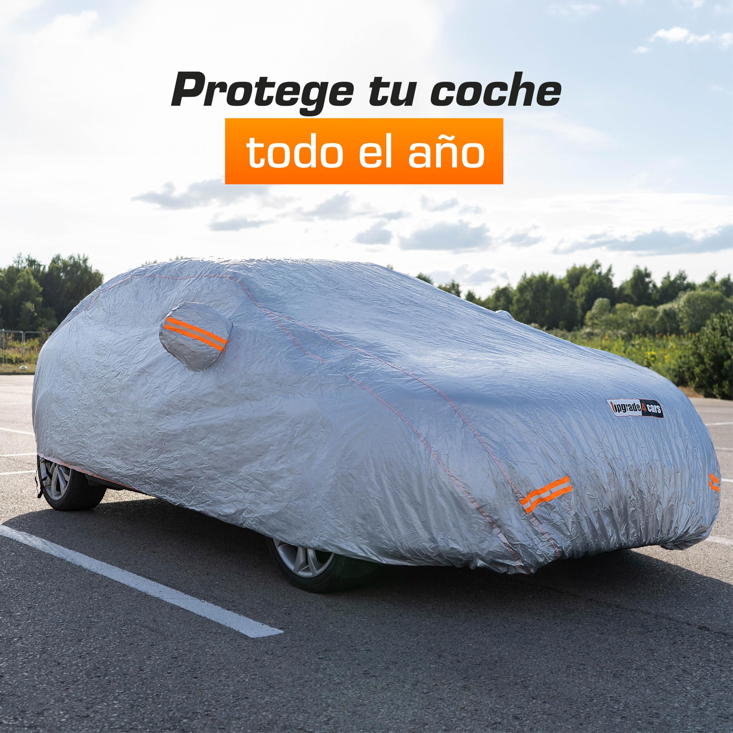 Upgrade4cars Funda Coche Exterior Impermeable Universal | Lona para Tapar para Verano & Invierno | SUV - L (483 * 196 * 145 cm)