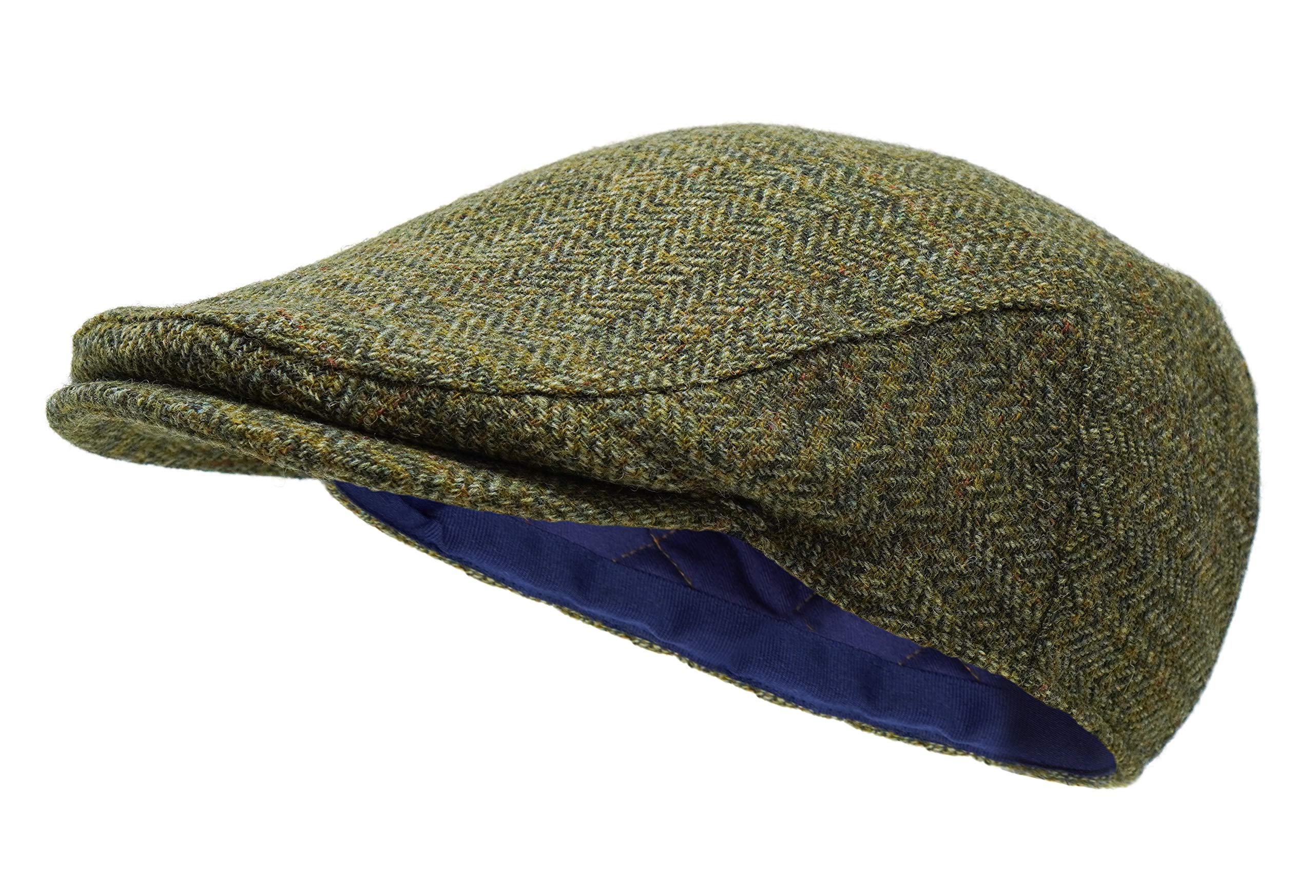 Borges & Scott The Galway – Irish Tweed Flat Cap - Country Green - Large (59-63cm)