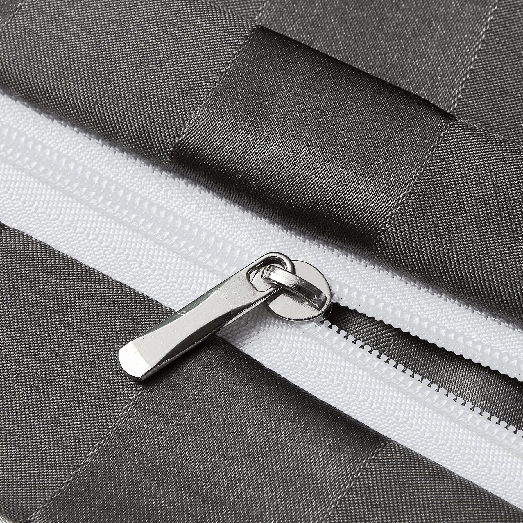 Damier Ropa de cama de 200 x 220 cm, color gris satinado, a rayas, 3 piezas, color liso, sedoso y brillante, funda nórdica con cremallera oculta y 2 fundas de almohada de 80 x 80 cm