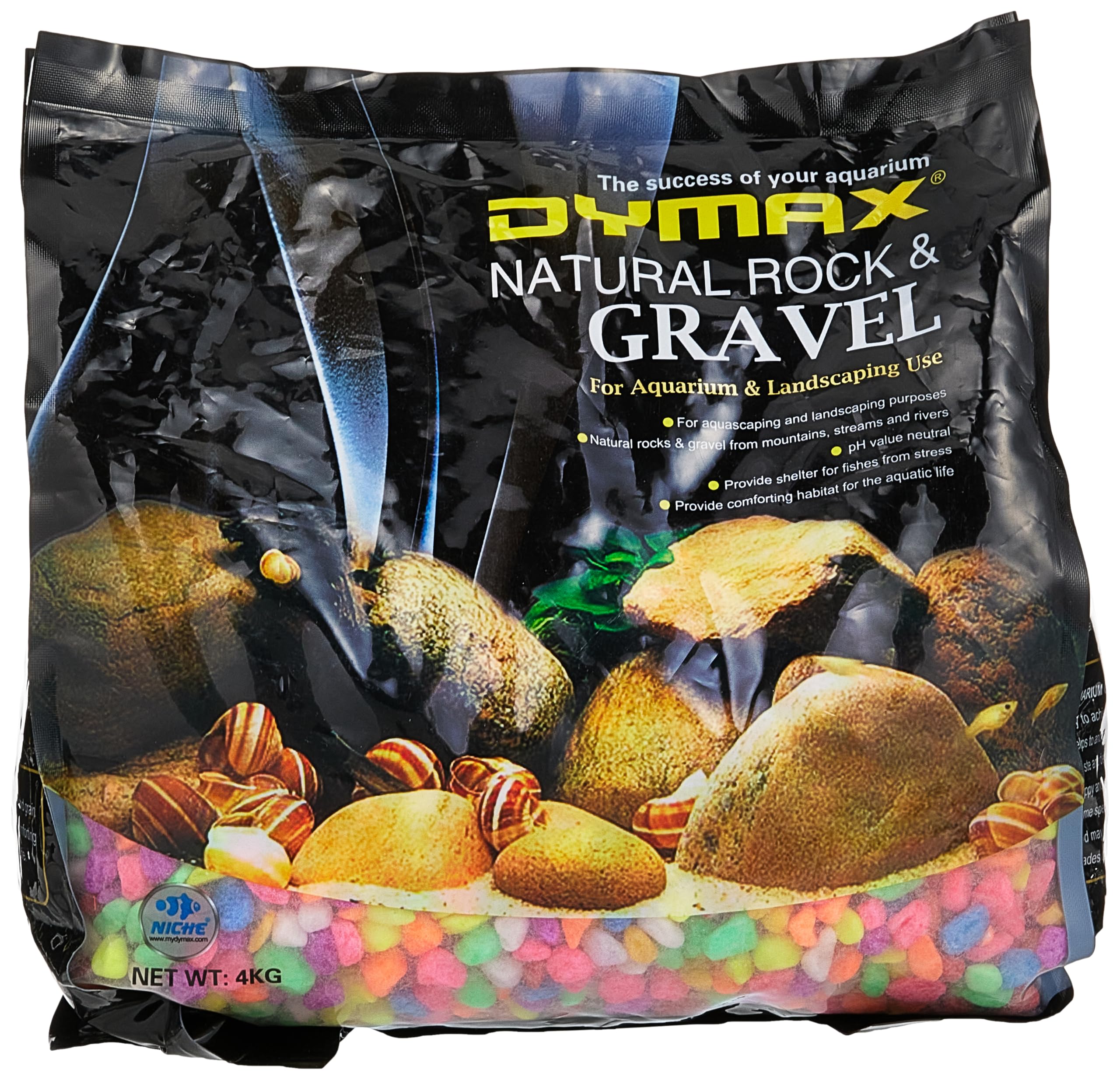 Aquarium Substrate Stones, Multi-Colour, 4 kg