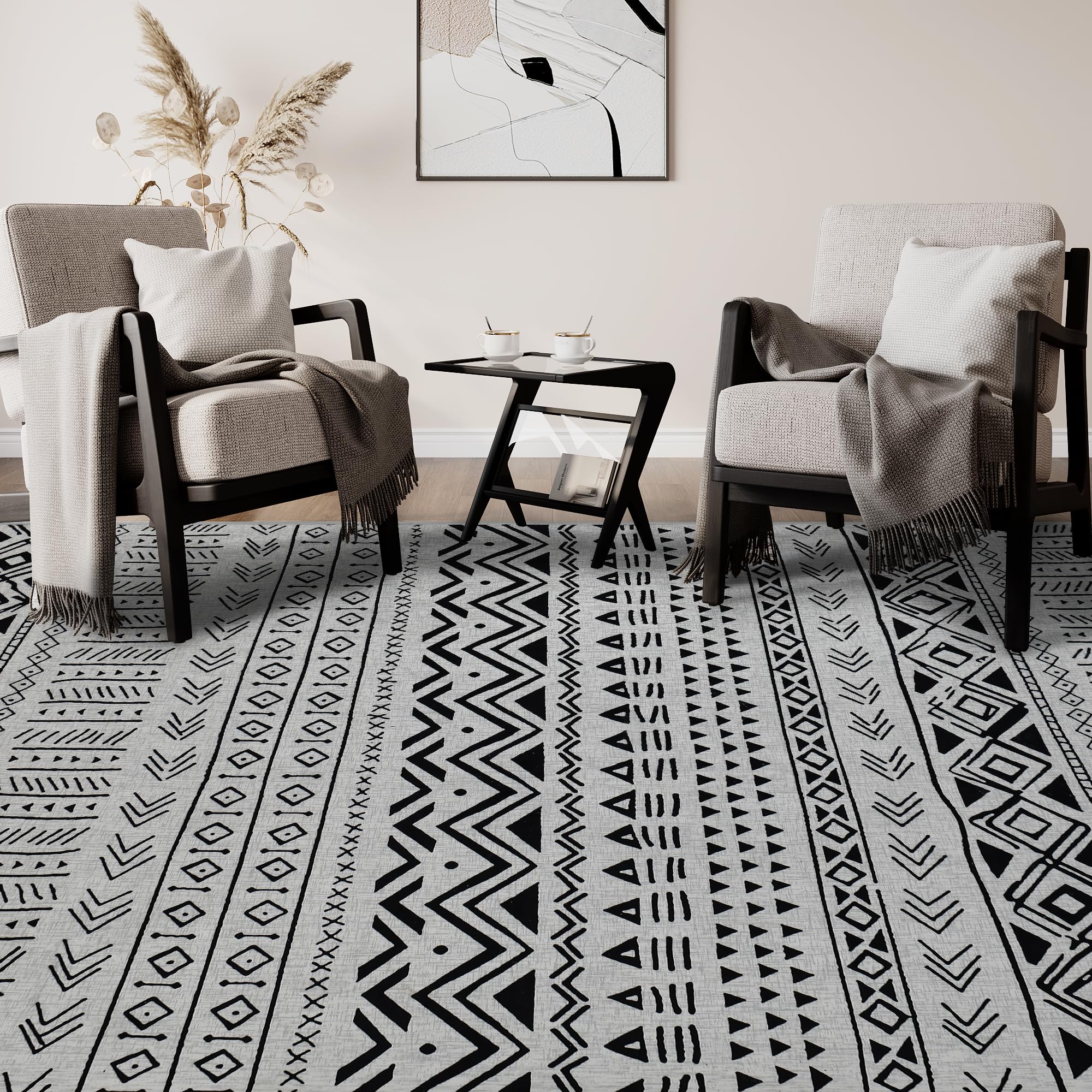 Tappeto Personalizzabile Dimensioni Casa Pura Tappeto Da Cucina Granada - Antiscivolo, 80x250 Cm, Polipropilene, Colore Antracite Passatoia