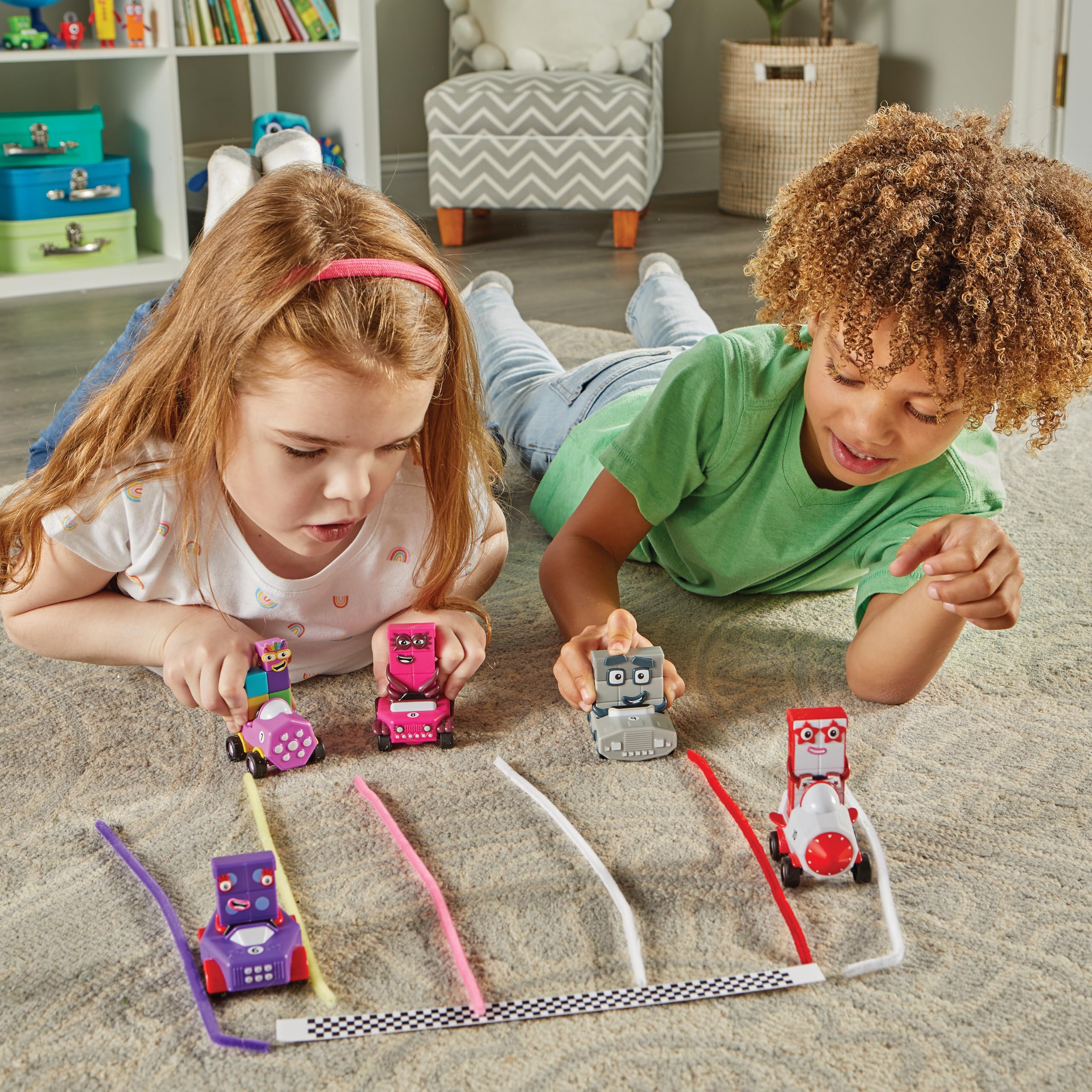 Learning Resources Vehículos Mini Numberblocks del Seis al Diez, a Partir de 3 años, para Aprender números y Formas
