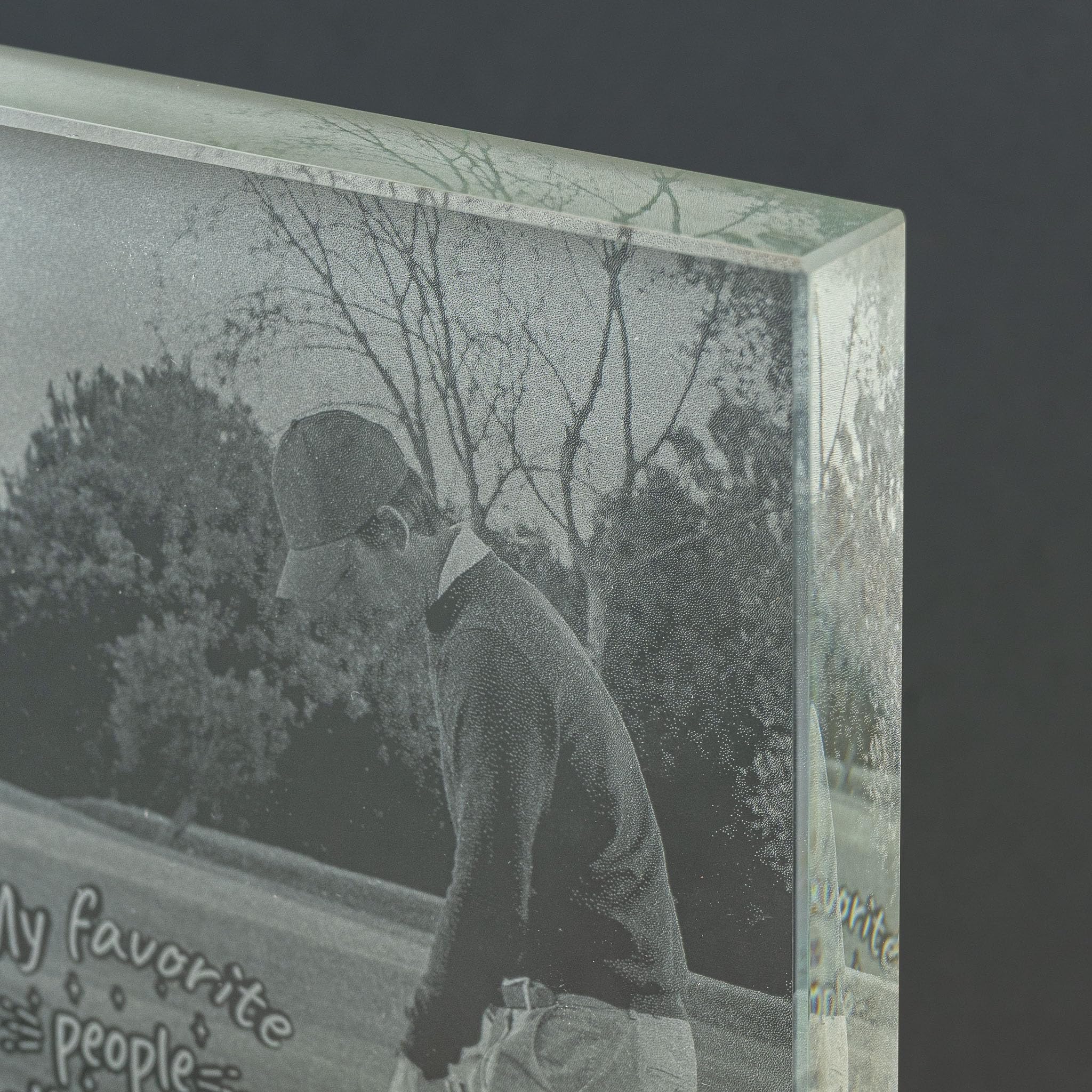 Wanapix|Trofeo Personalizado|Cristal Impreso a Color y Grabado|Rectangular 14x24cm | Incluye Estuche para Guardar