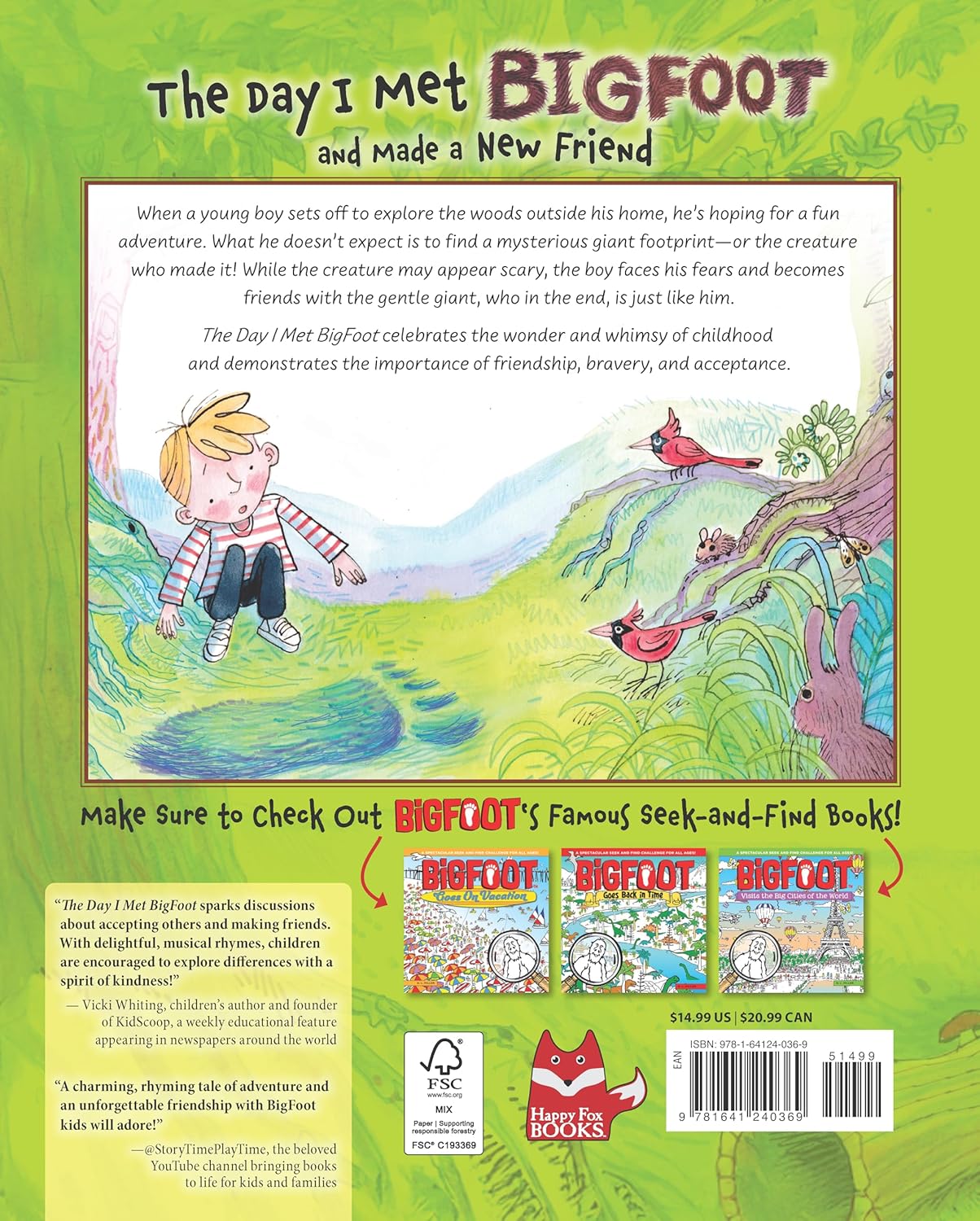 The Day I Met BigFoot: And Made a New Friend (Happy Fox Books) A Sweet Tale about Friendship to Teach Kids To Be Proud of Who They Are and That It's Okay to Be Different - Image 2