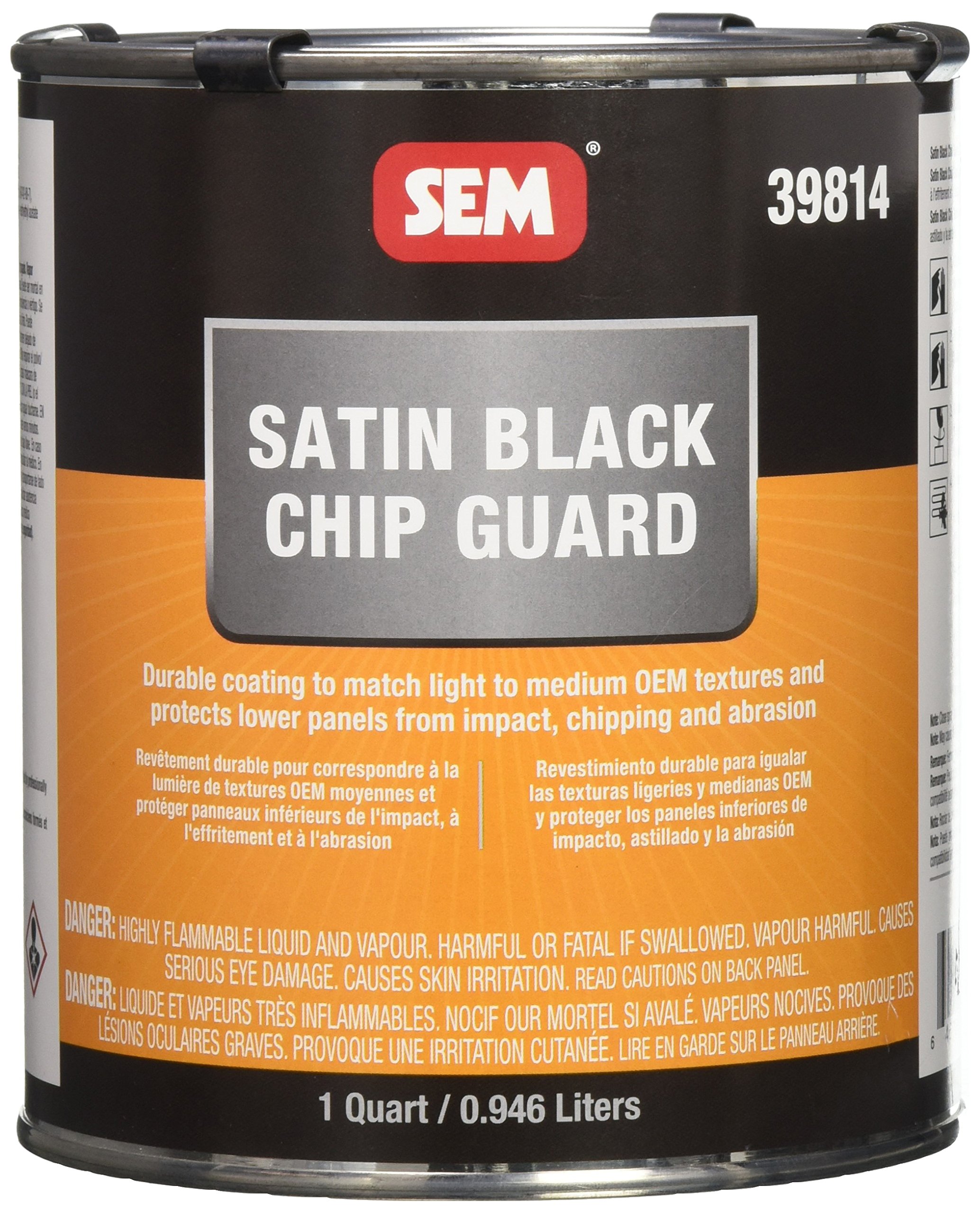 SEM 39814 Satin Black Chipguard - 1 Quart
