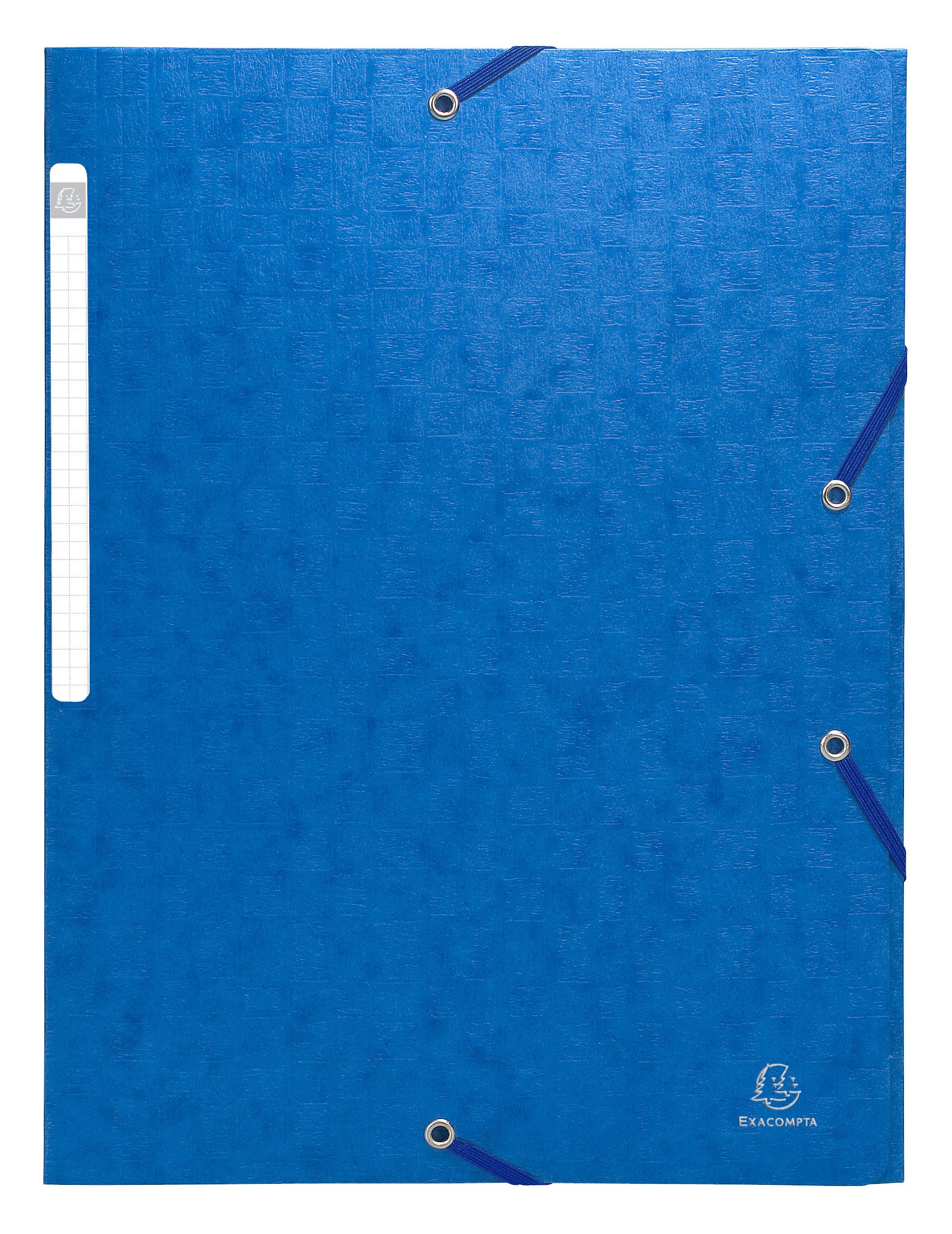 Exacompta 10 cartelline con elastico Scotten 3 lembi Maxi Capacity A4 blu