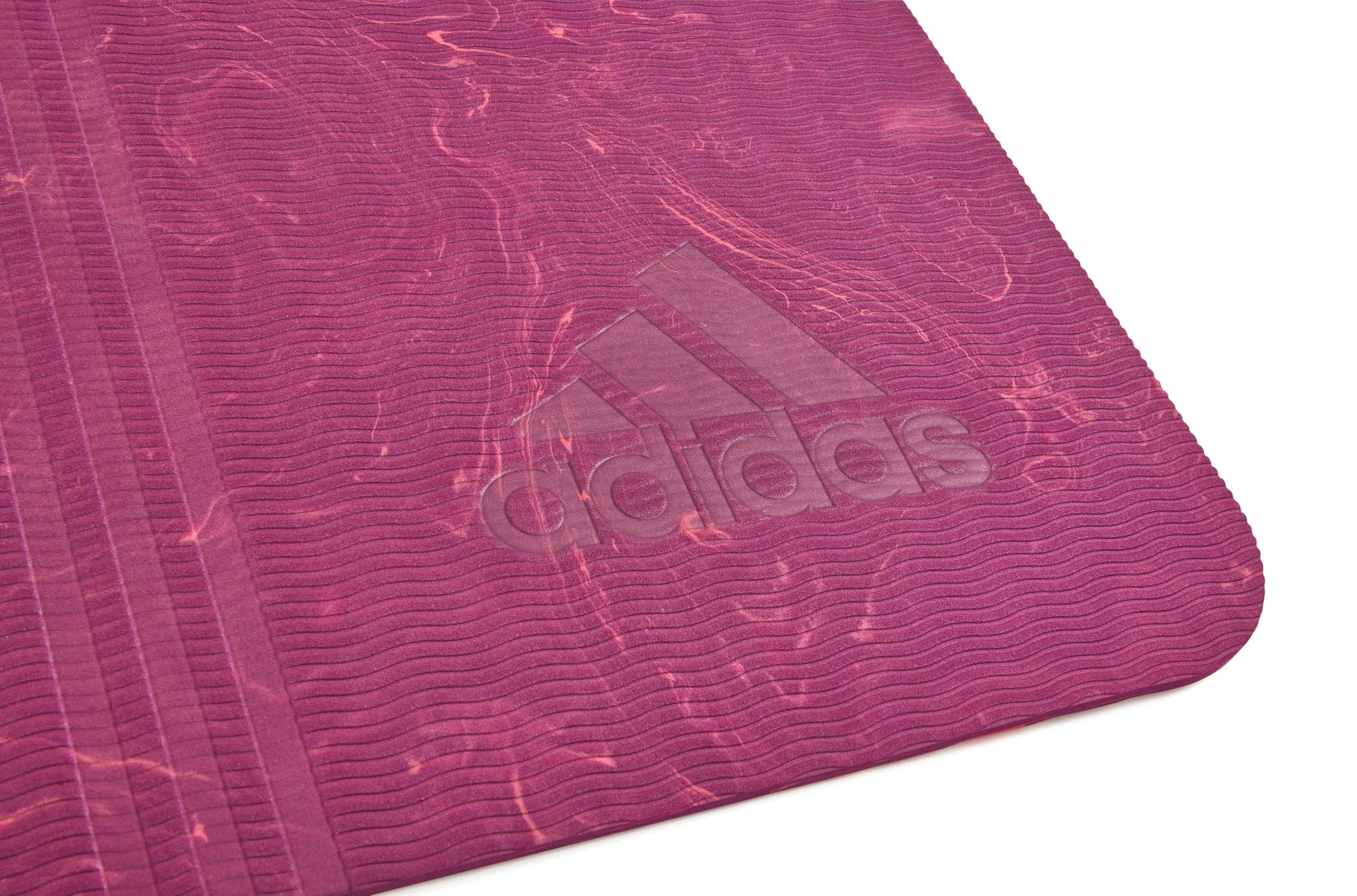 adidas Camo Yogamatte in 5mm - PVC-freie und rutschfeste Yogamatte mit Tragegurt im coolen Design für ihre Yoga und Pilates Session I Länge 173cm I Breite 61cm