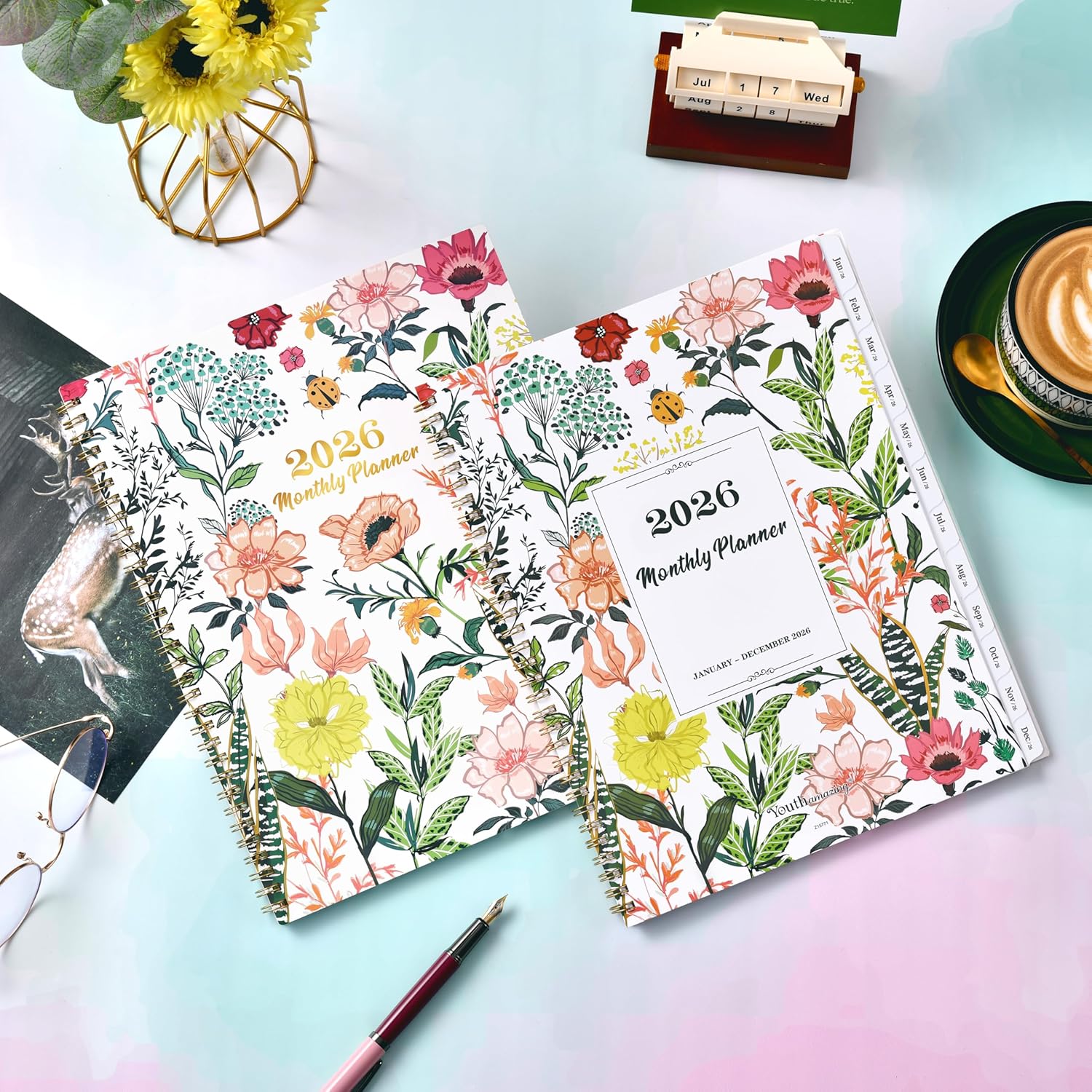 2026 Monthly Planner/Calendar - Jan 2026 - Dec 2026, 12 Monthly Planner 2026, 9’’ x 11'', 2026 Planner with Tabs, 2-sided Pockets, Twin-wire Biding, Holidays, Notes Pages, Julian Dates - Image 2